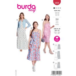 Patron Burda Costume Carnaval Gitane/flamenco Tailles 34 à 42 - Neuf, Modèle 5806, Fabriqué En Allemagne