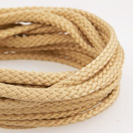 Cordon Plat En Cuir Tressé 5mm X 5m – Teinte Café, Pour Création De Bijoux Et Artisanat