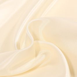 Coupon De Tissu Doublure Satinée écru - 95x110 Cm - Polyester - Pour Couture Et Projets DIY