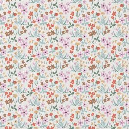 Textrend Tissus Au Mètre Coton - Couture - Tissu 100% Coton - Motif Fleurs Et Plantes - Textiles 1x2,2 M (Roses Rouges à Rayures Grises