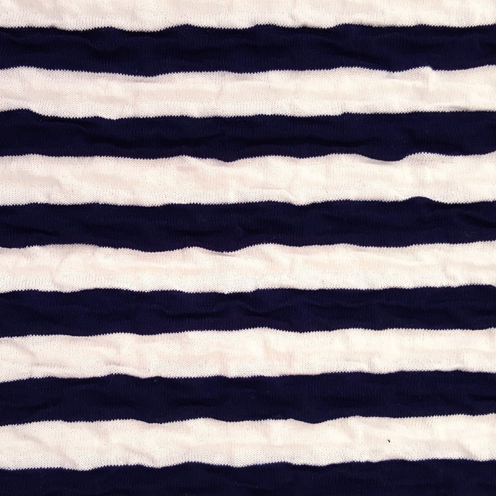 Tissu Jersey Marinière Gaufré