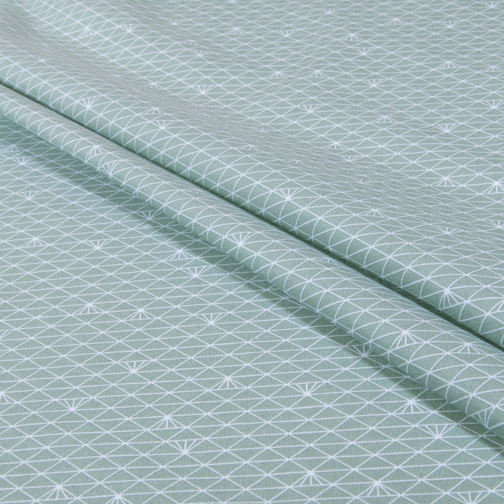 Tissu Jersey Christel G Design Triangle Scandinave Lichen