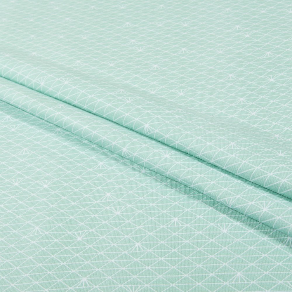 Tissu Jersey Christel G Design Triangle Scandinave Menthe