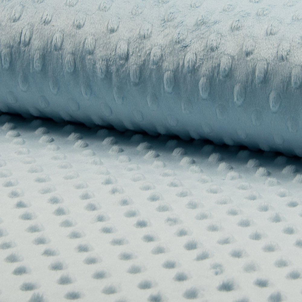 Tissu Minky Ultra doux Pois Bleu ciel