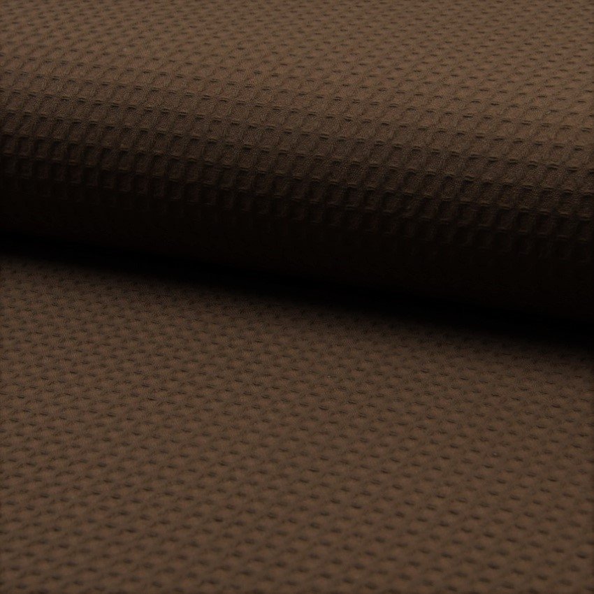 Tissu Nid d'abeille Marron chocolat