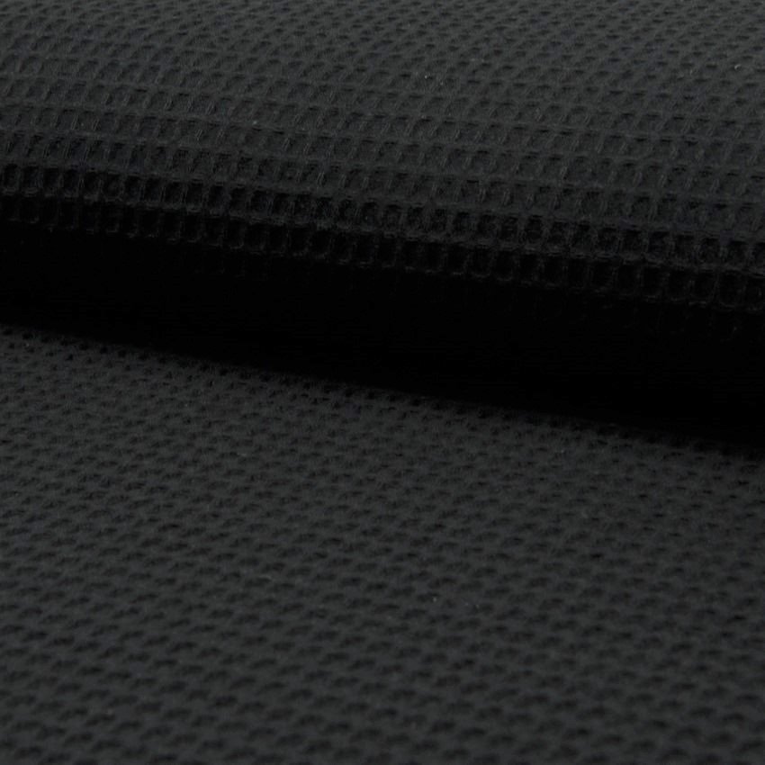 Tissu Nid d'abeille Noir