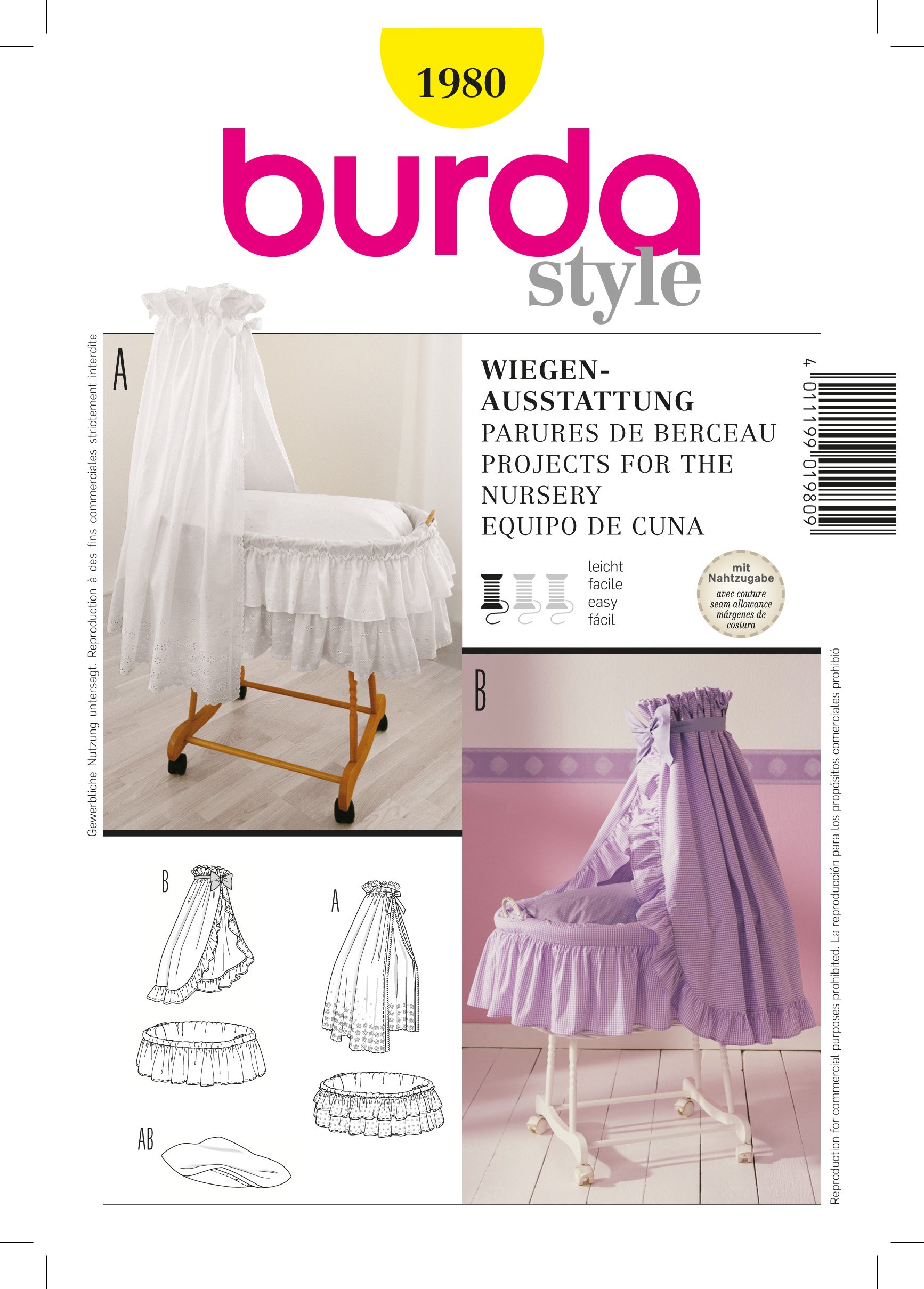 Patron Burda 1980 Décor de berceau