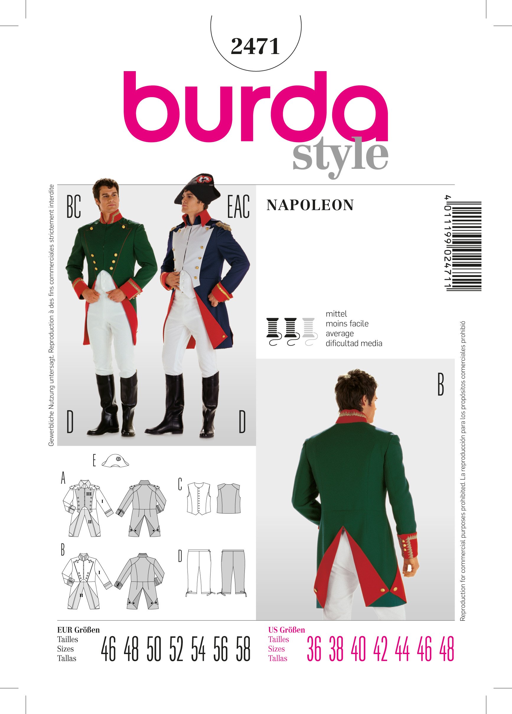 Patron Burda 2471 Napoléon