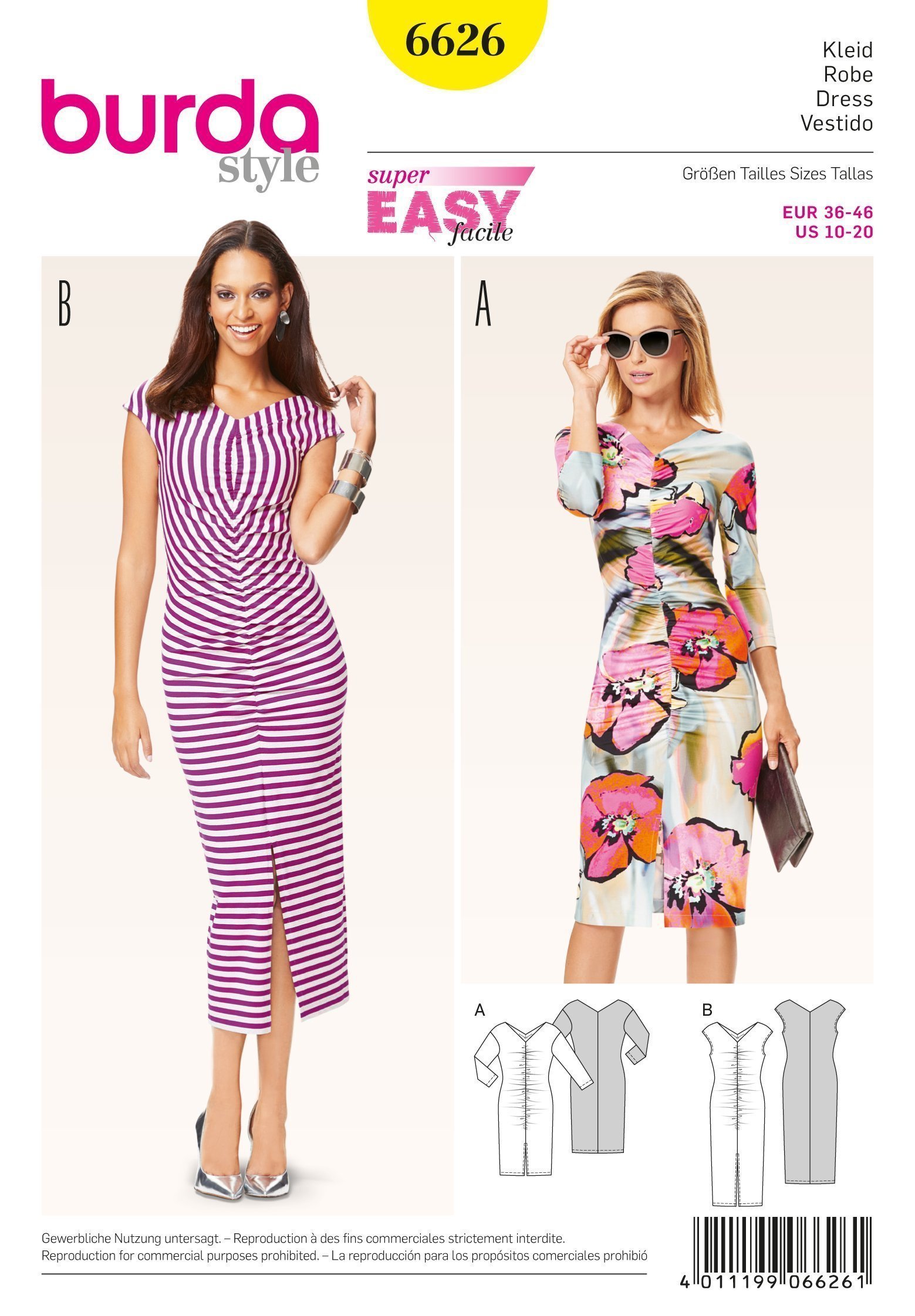 Patron Burda 6626 Robe