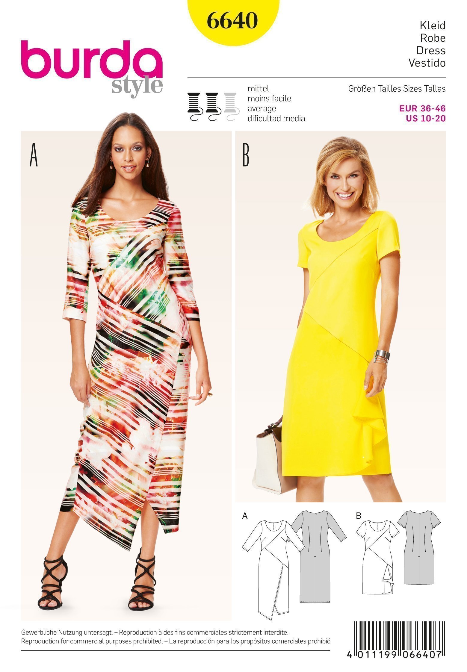 Patron Burda 6640 Robe