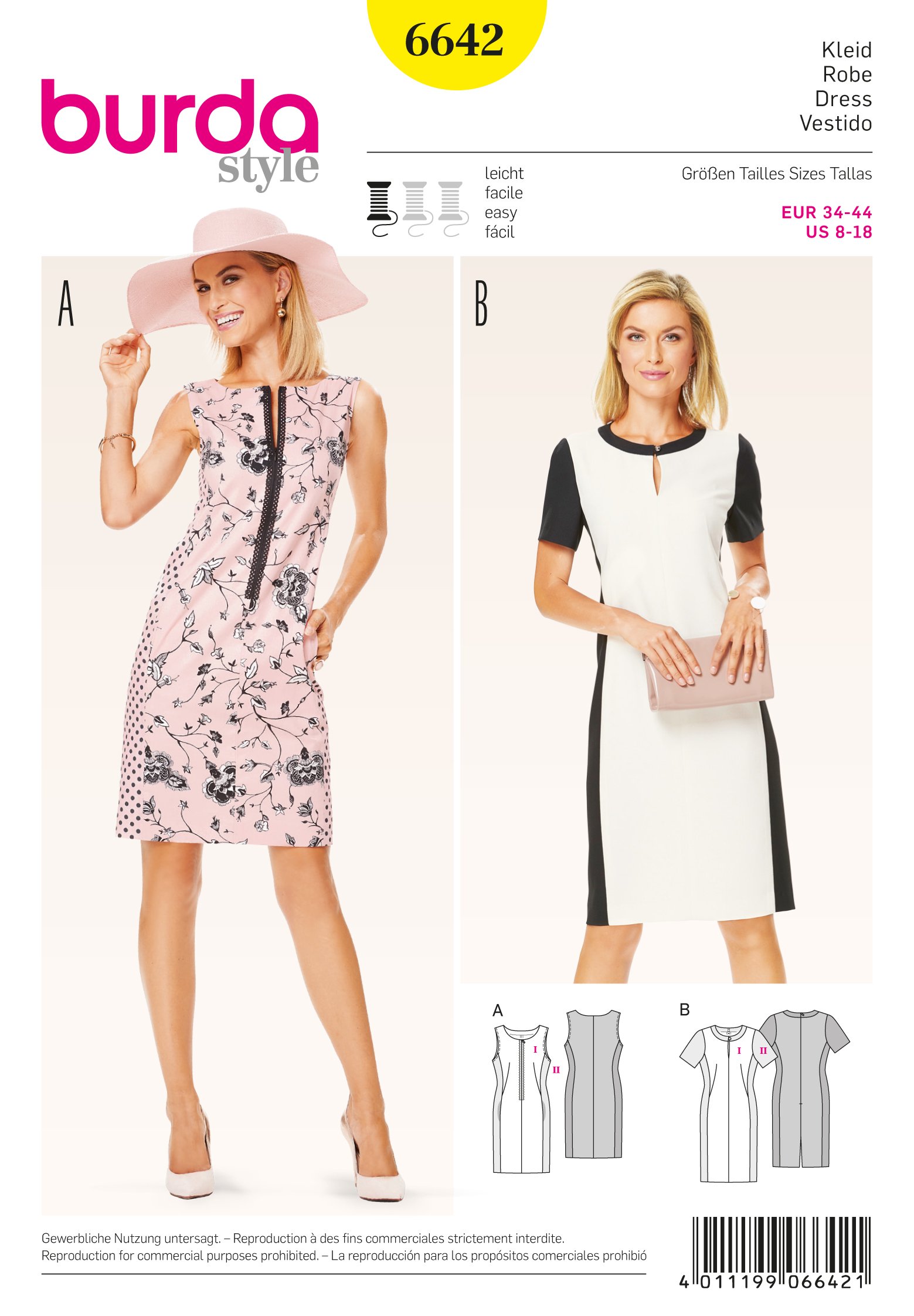 Patron Burda 6642 Robe