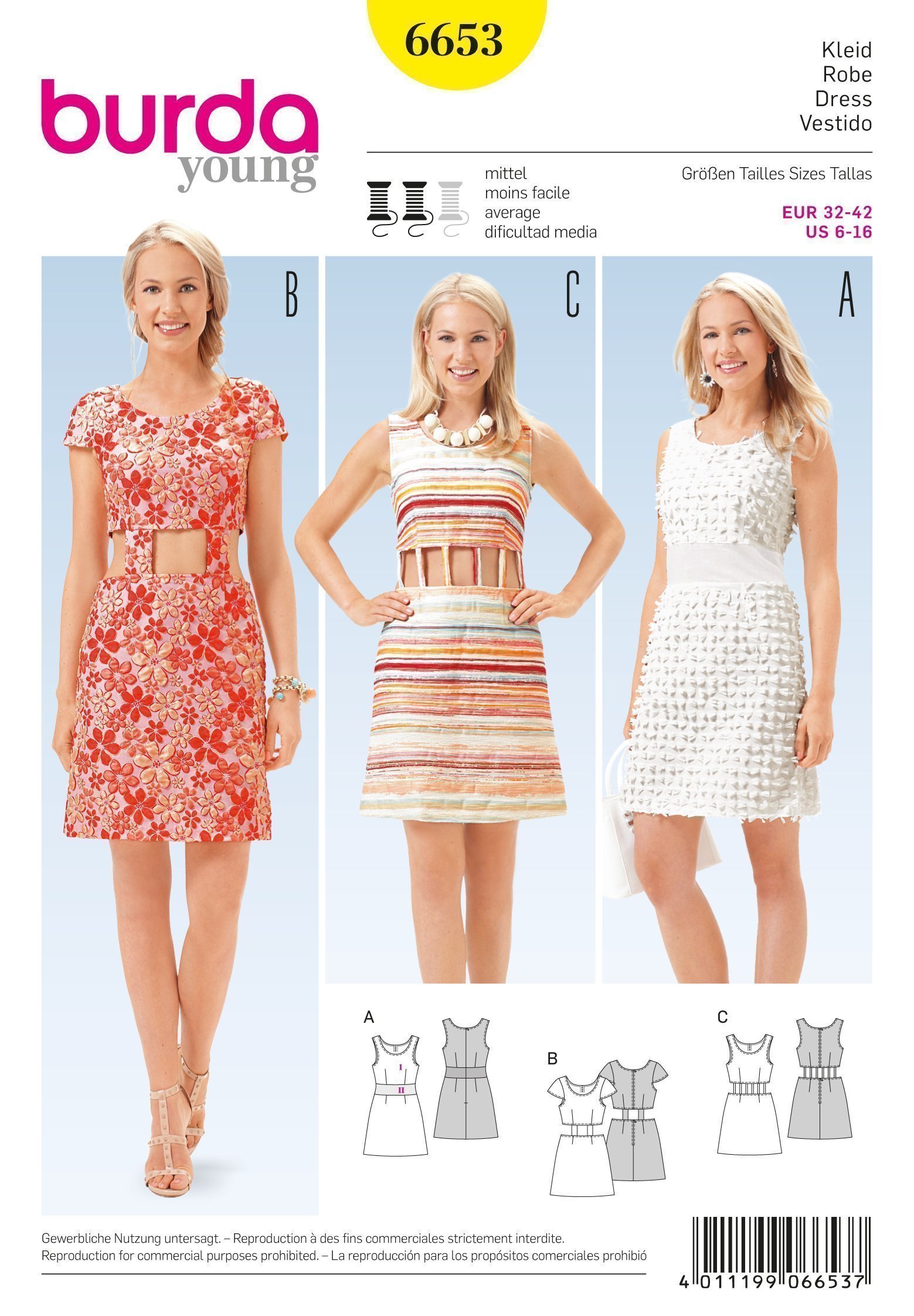 Patron Burda 6653 Robe