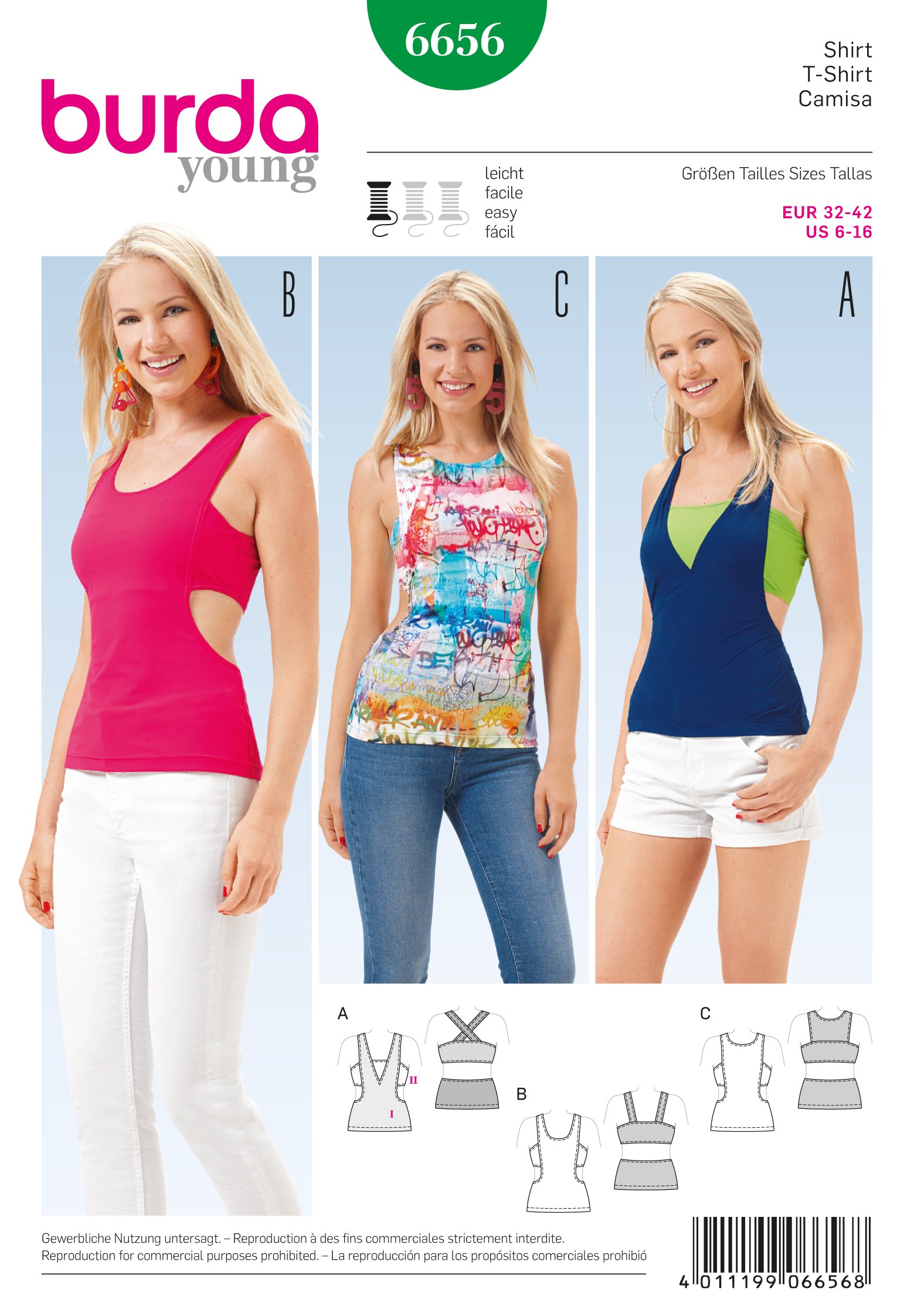 Patron Burda 6656 T-shirt