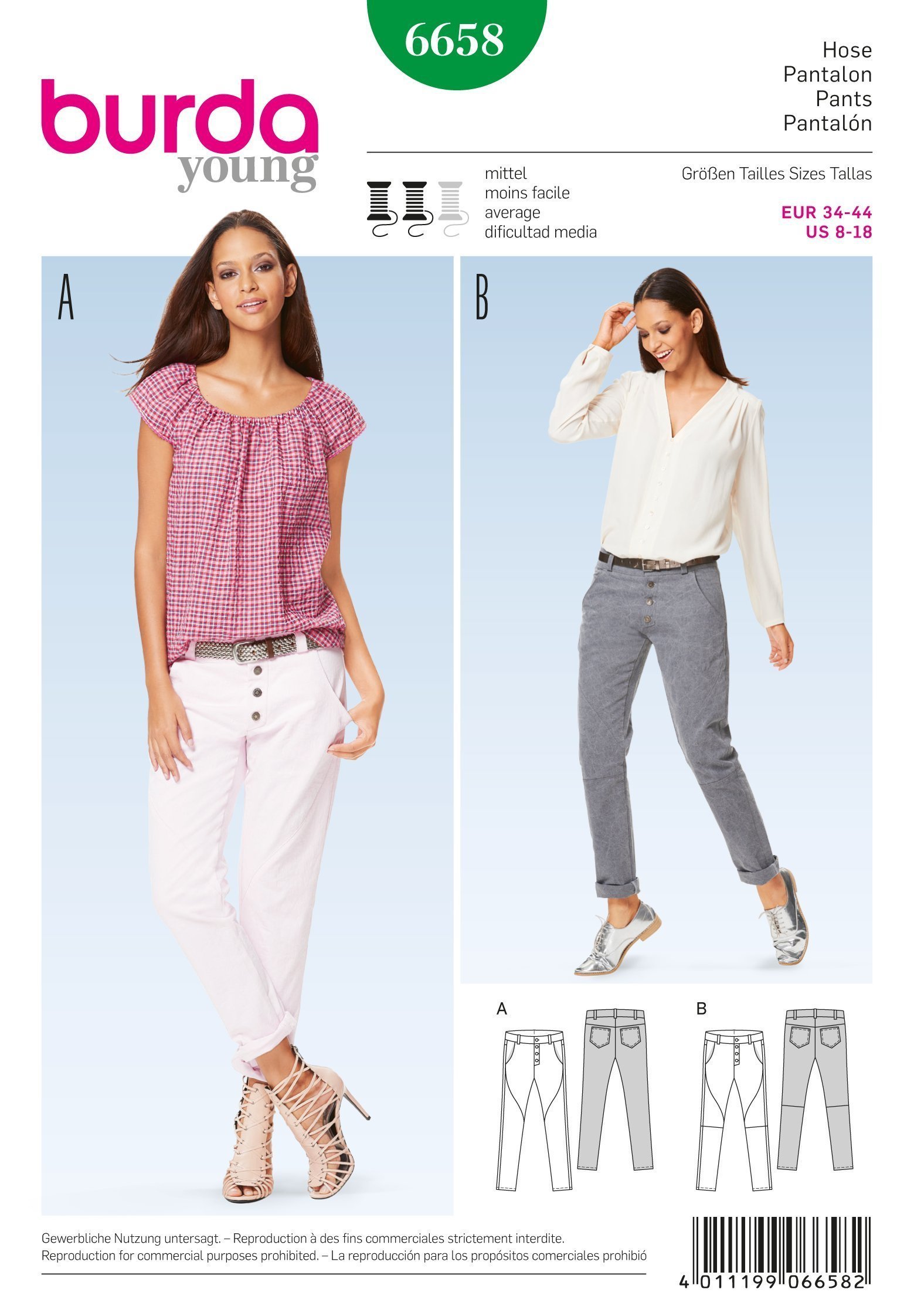 Patron Burda 6658 Pantalon