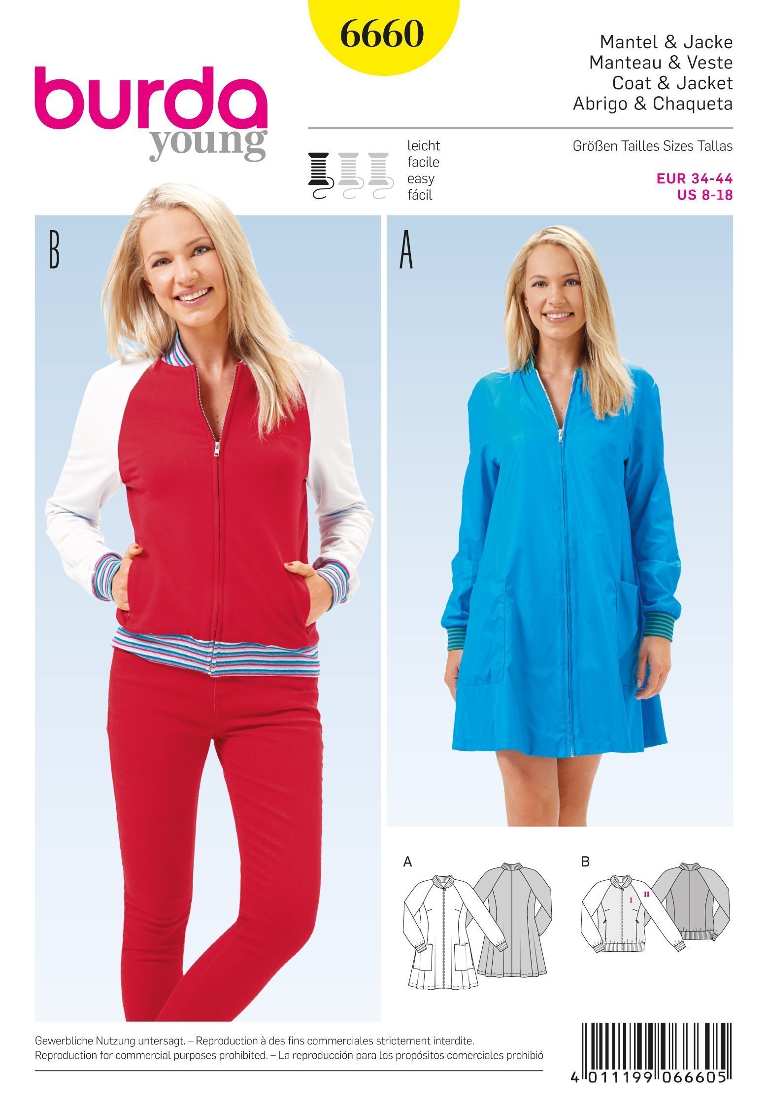 Patron Burda 6660 Manteau et veste