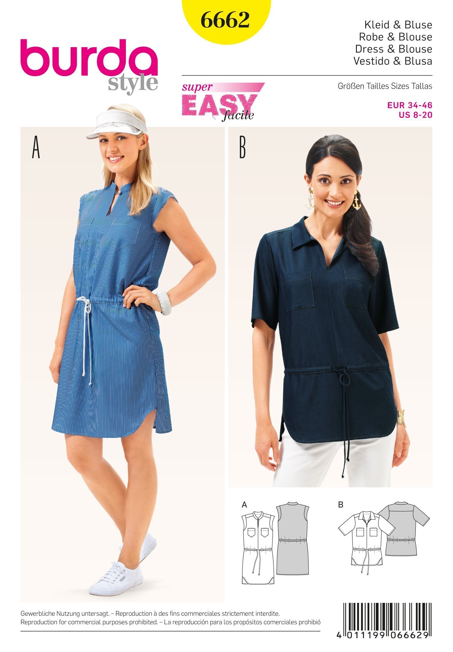 Patron Burda 6662 Robe et Blouse