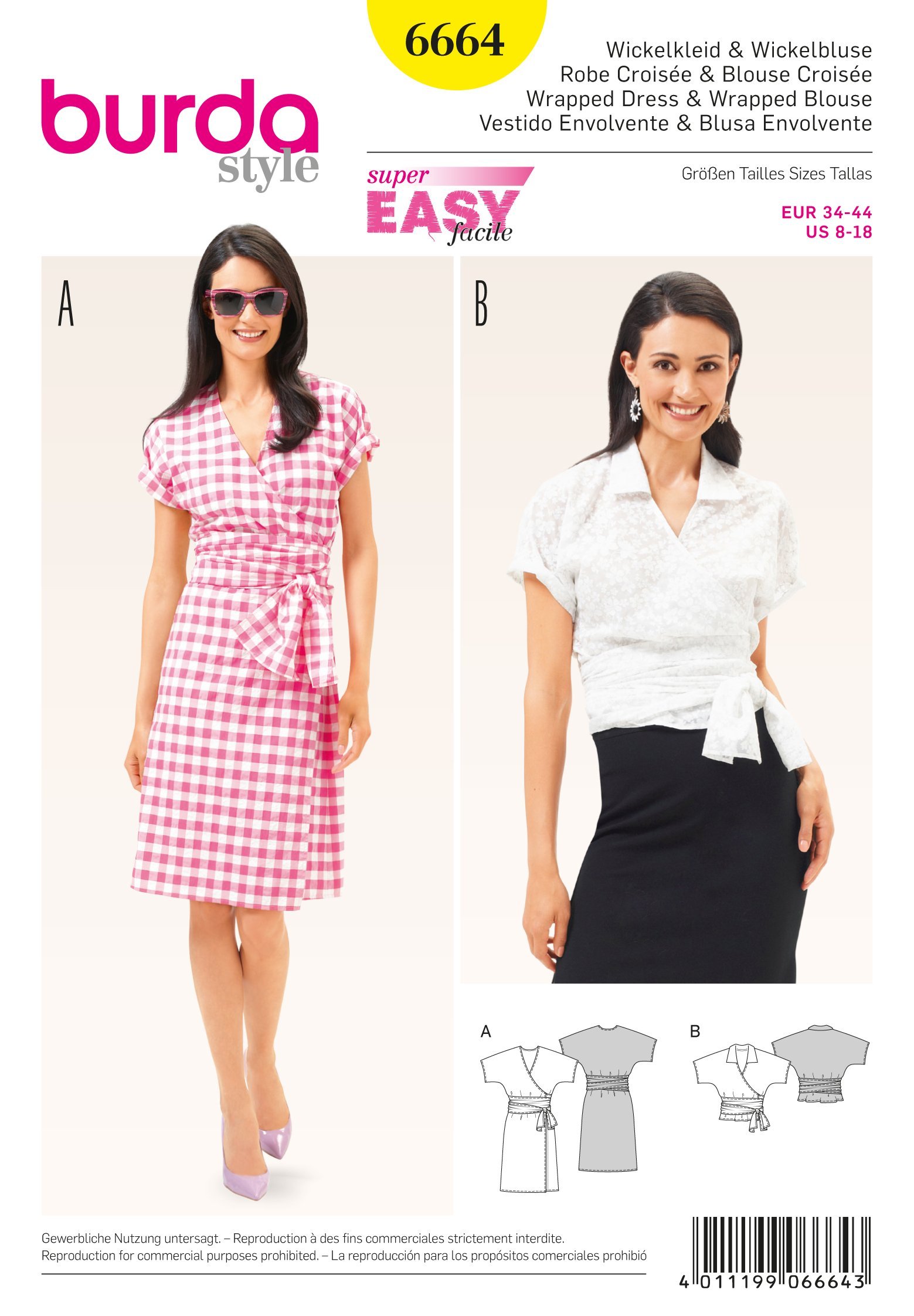 Patron Burda 6664 Robe et Blouse
