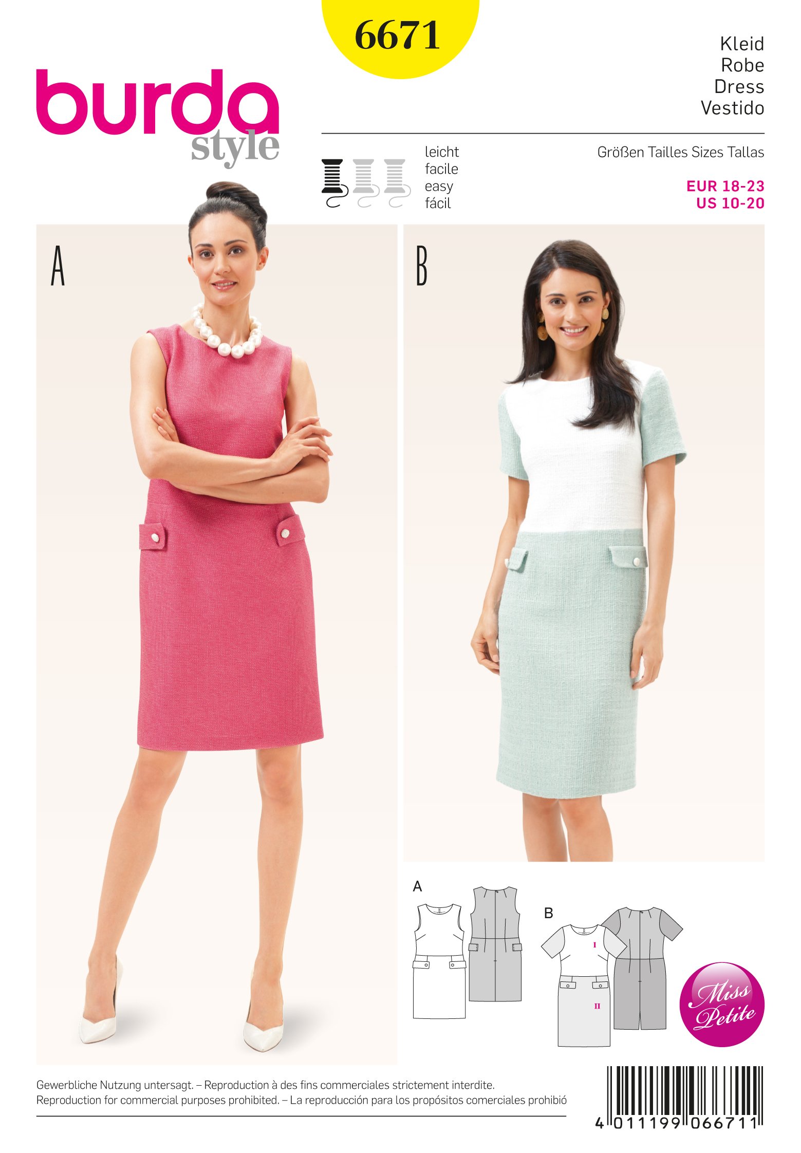 Patron Burda 6671 Robe