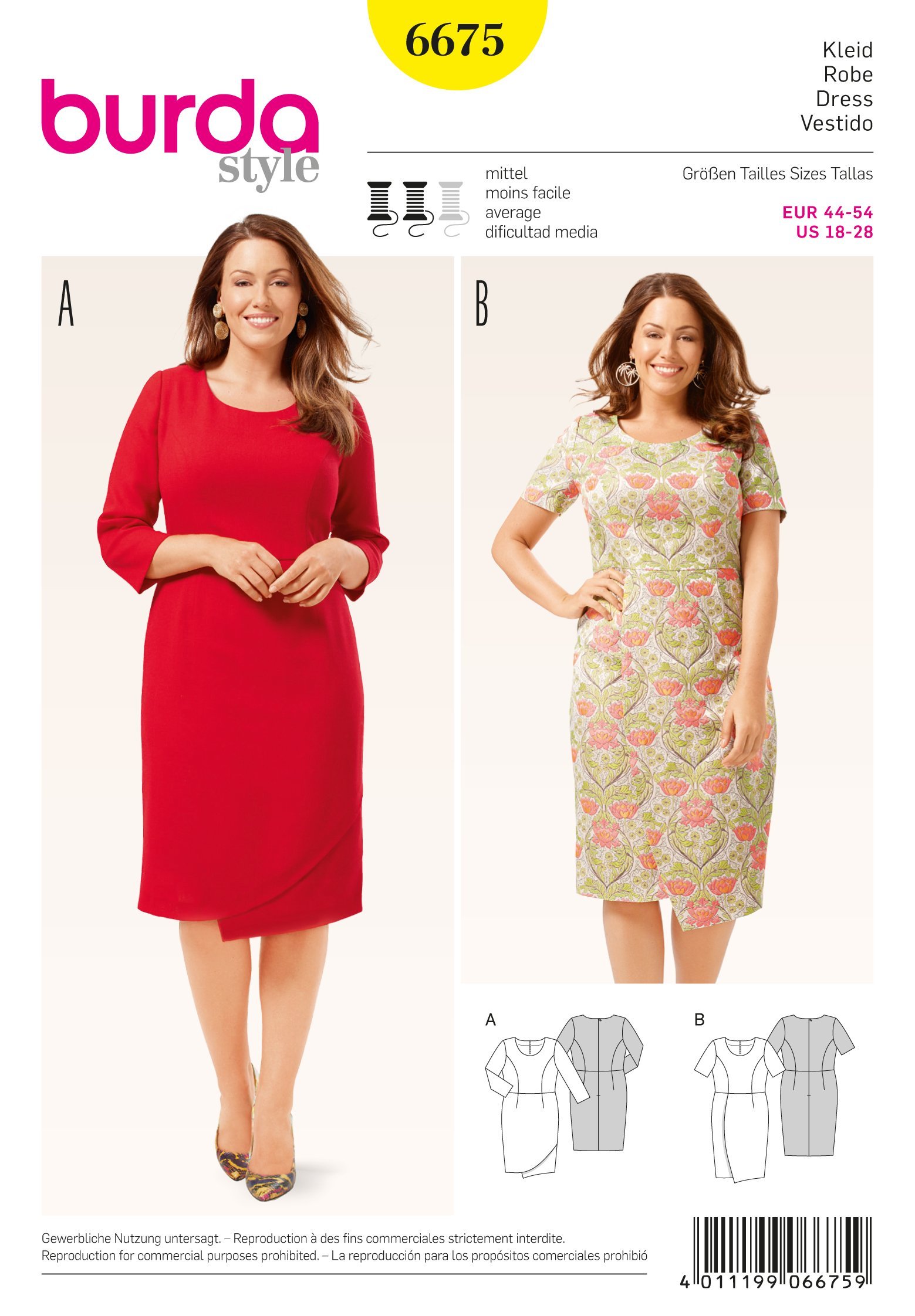 Patron Burda 6675 Robe