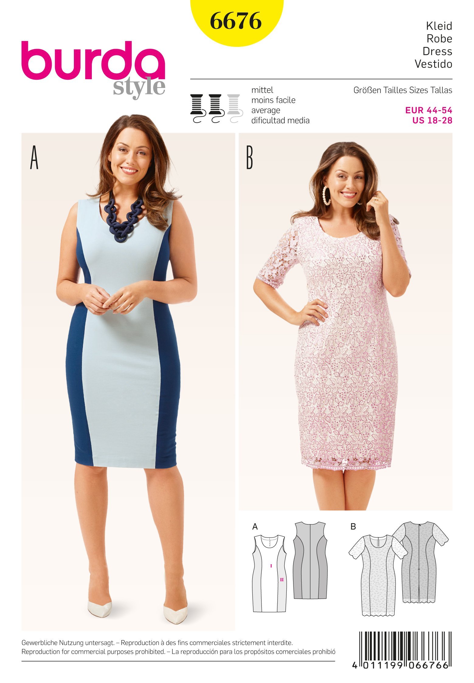 Patron Burda 6676 Robe