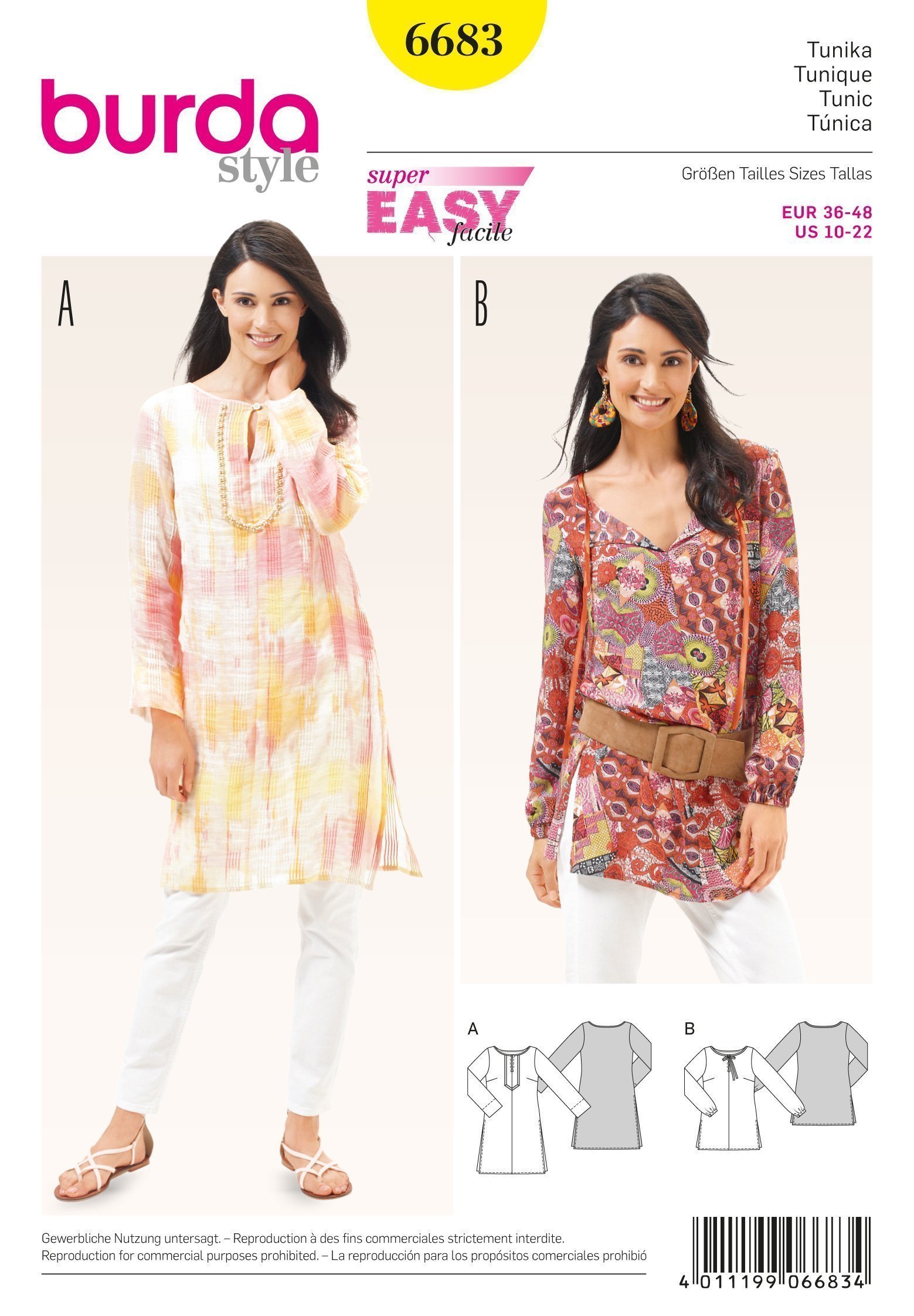 Patron Burda 6683 Tunique