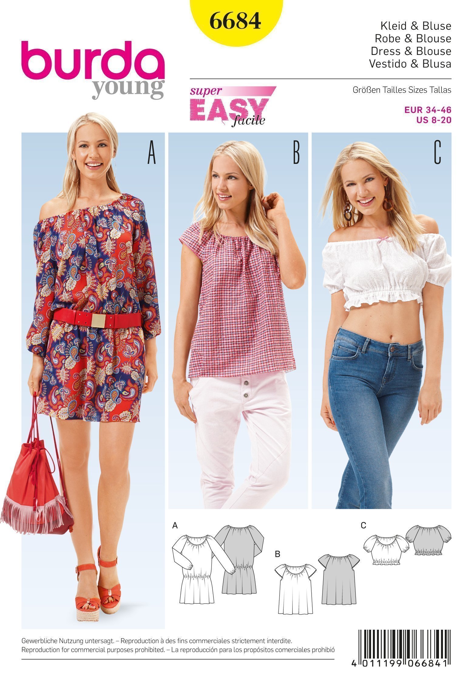 Patron Burda 6684 Robe et Blouse