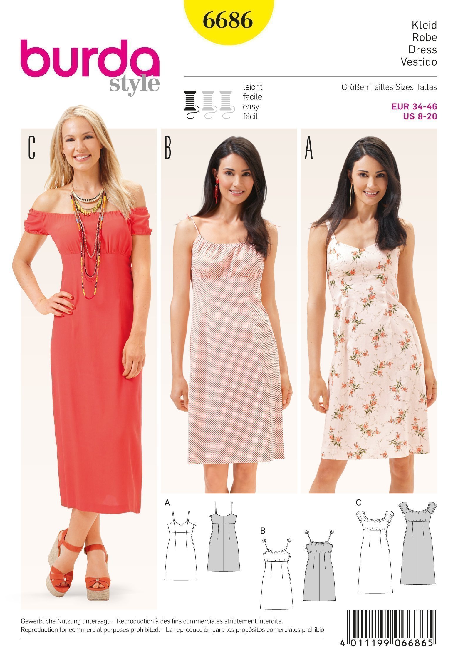 Patron Burda 6686 Robe