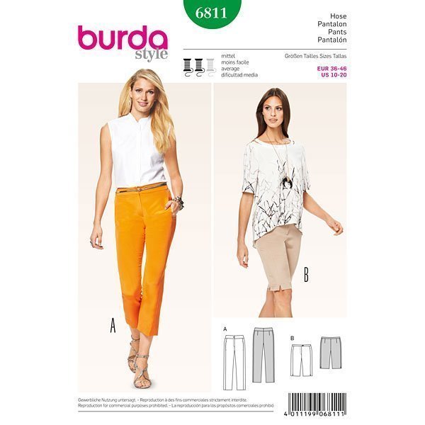Patron Burda 6811 Pantalon