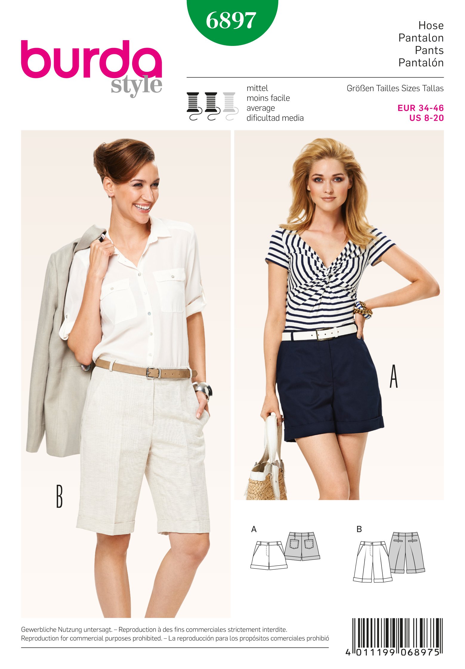 Patron Burda 6897 Pantalon