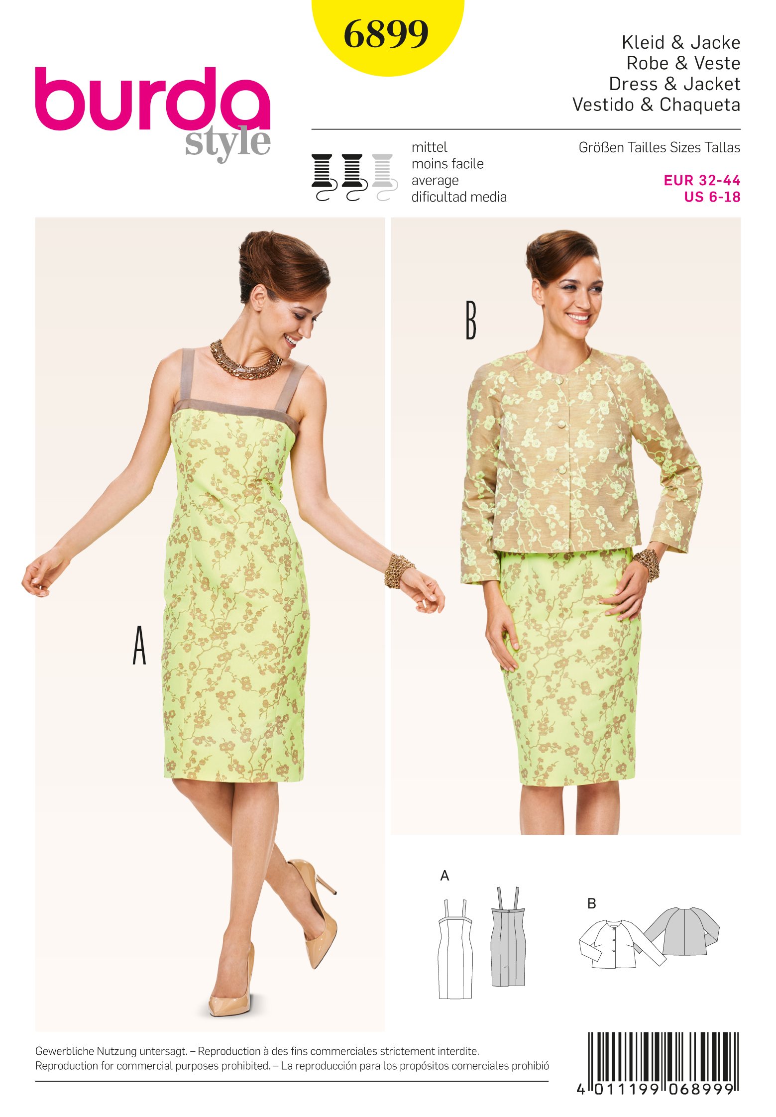 Patron Burda 6899 Robe et veste