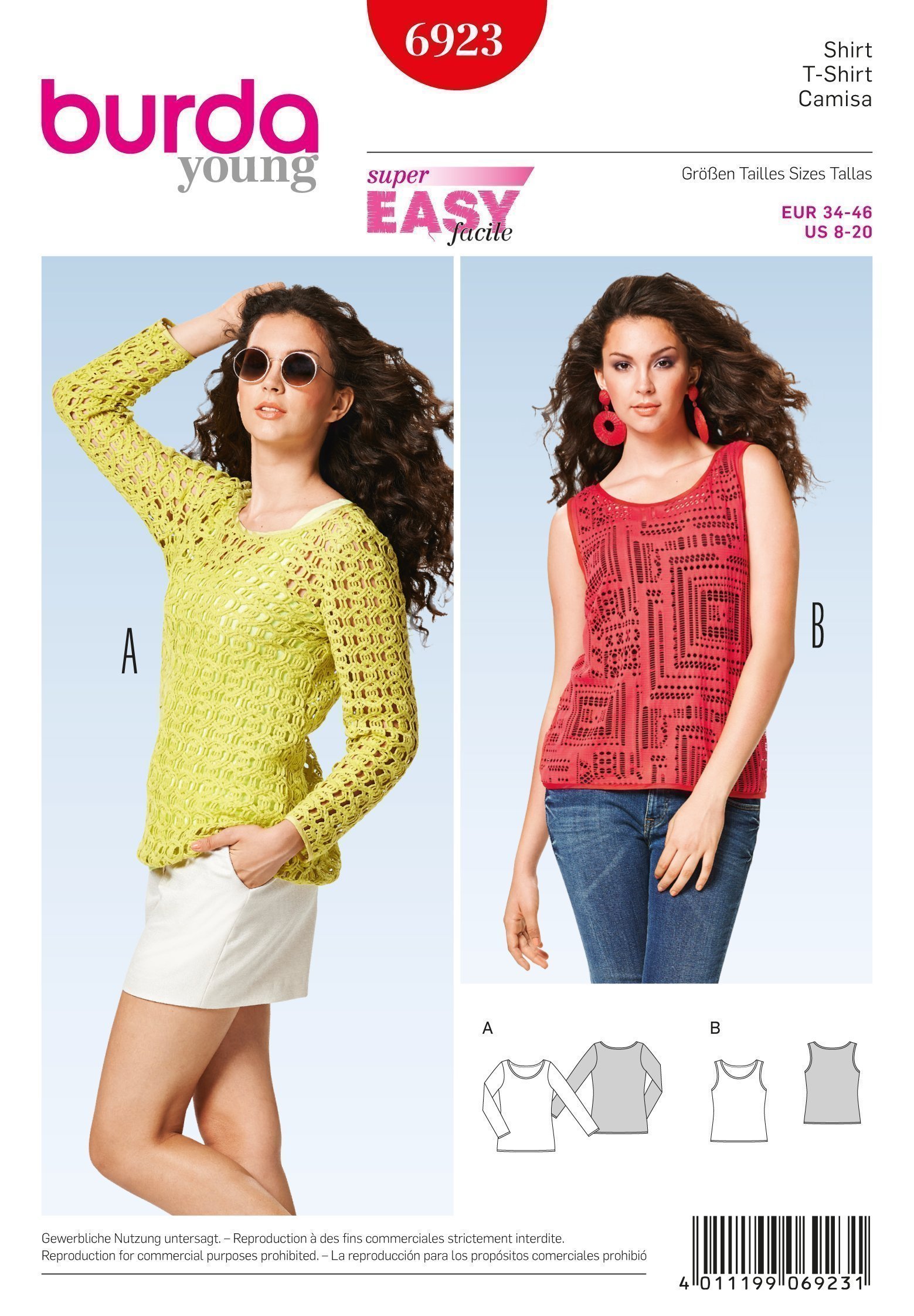 Patron Burda 6923 T-shirt