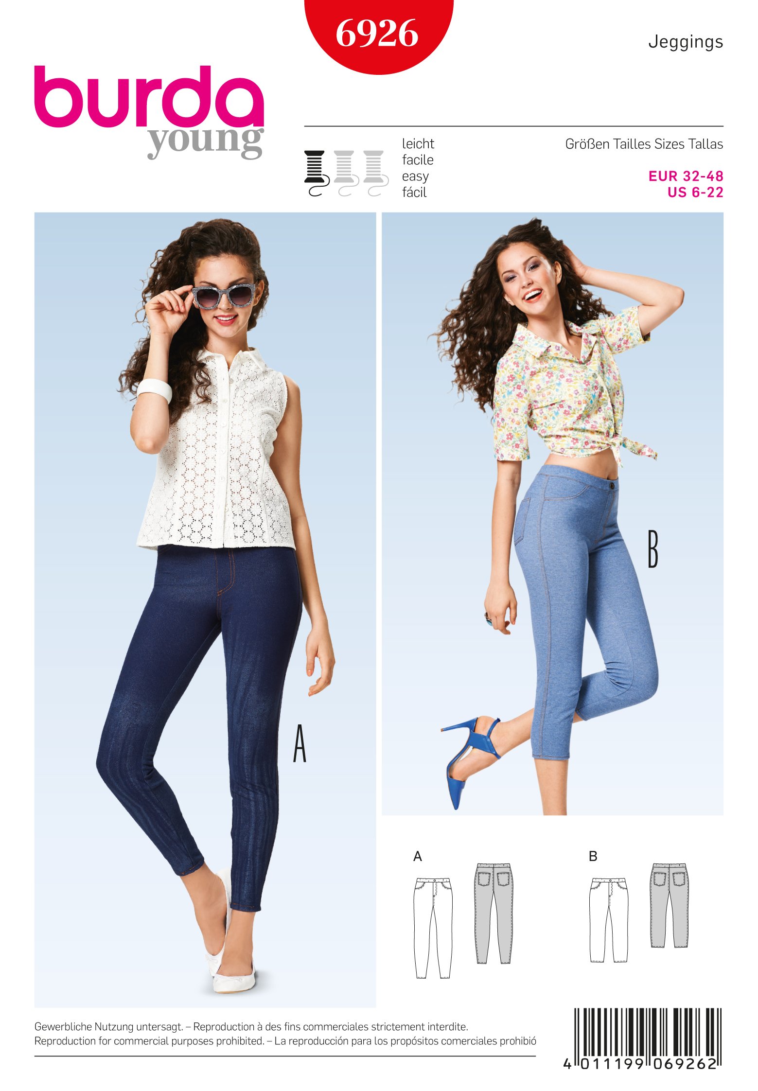 Patron Burda 6926 Jeggings