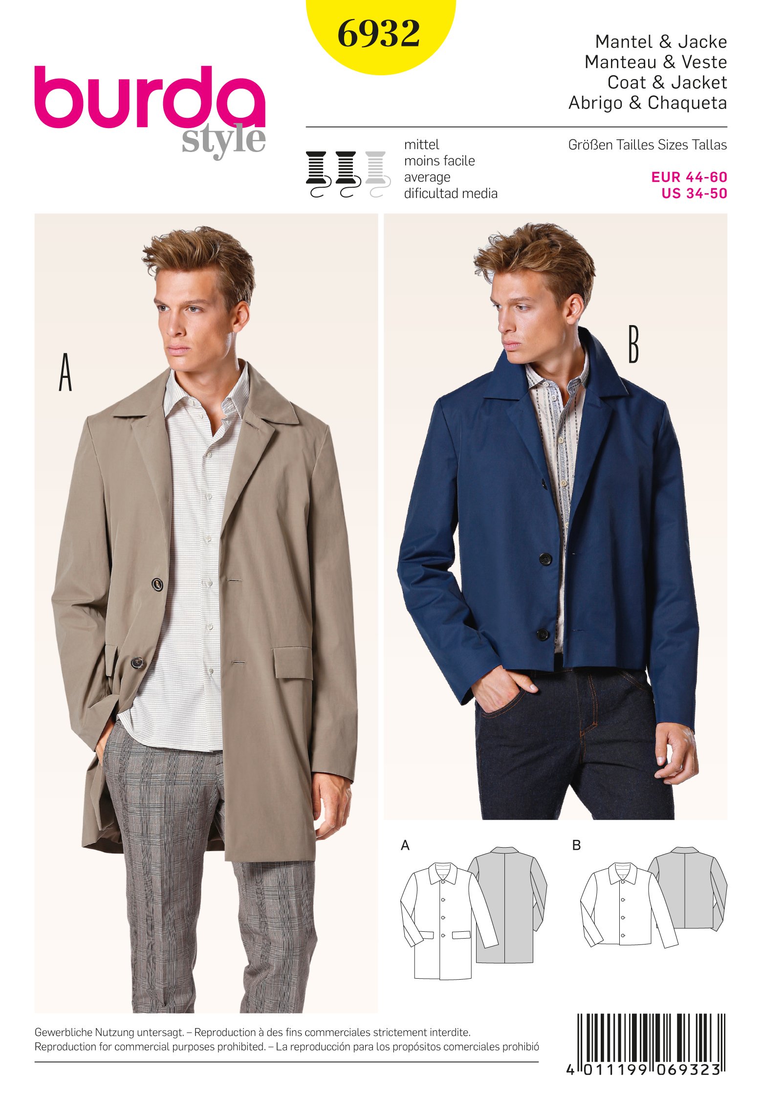 Patron Burda 6932 Manteau et veste