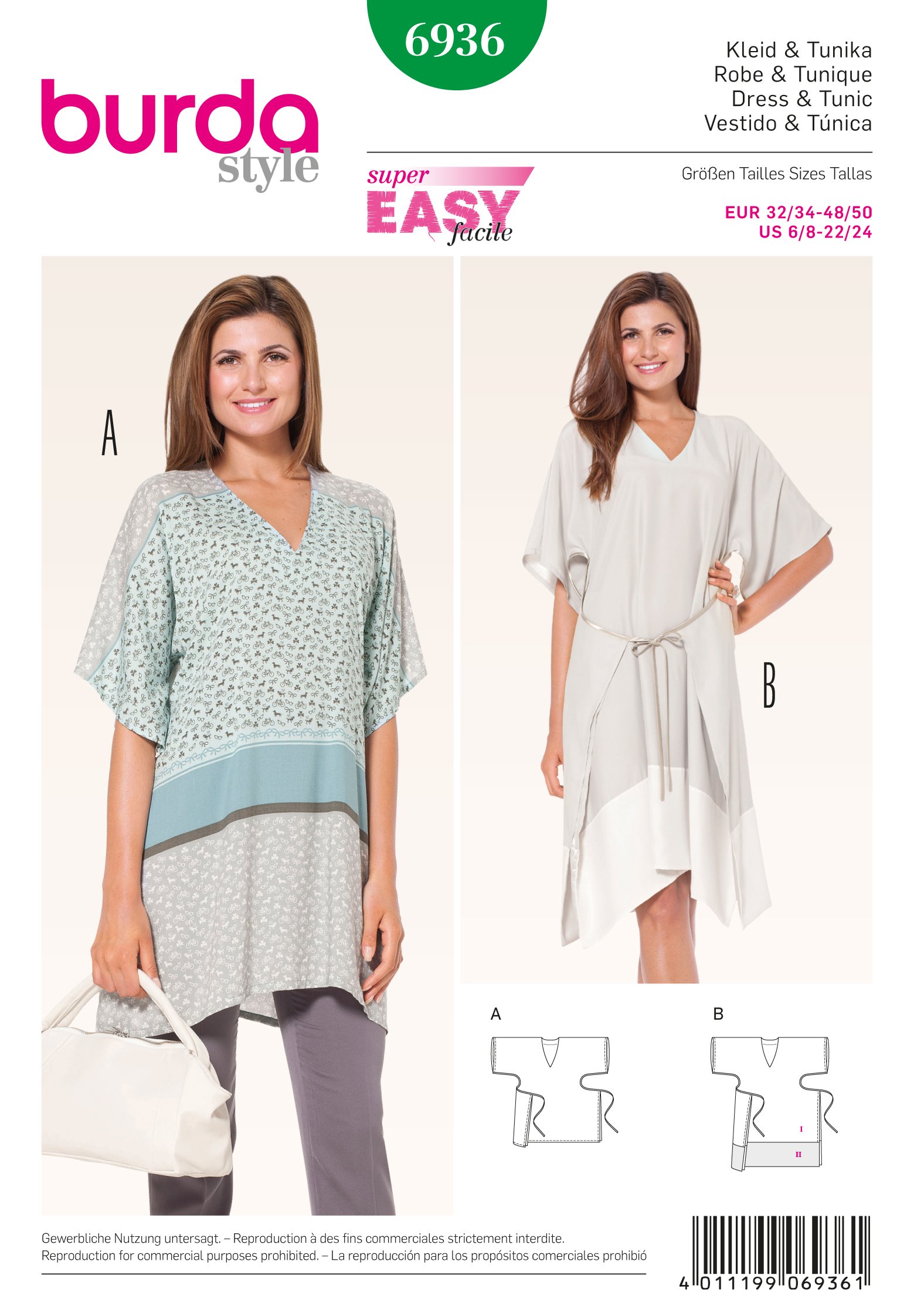 Patron Burda 6936 Robe et tunique