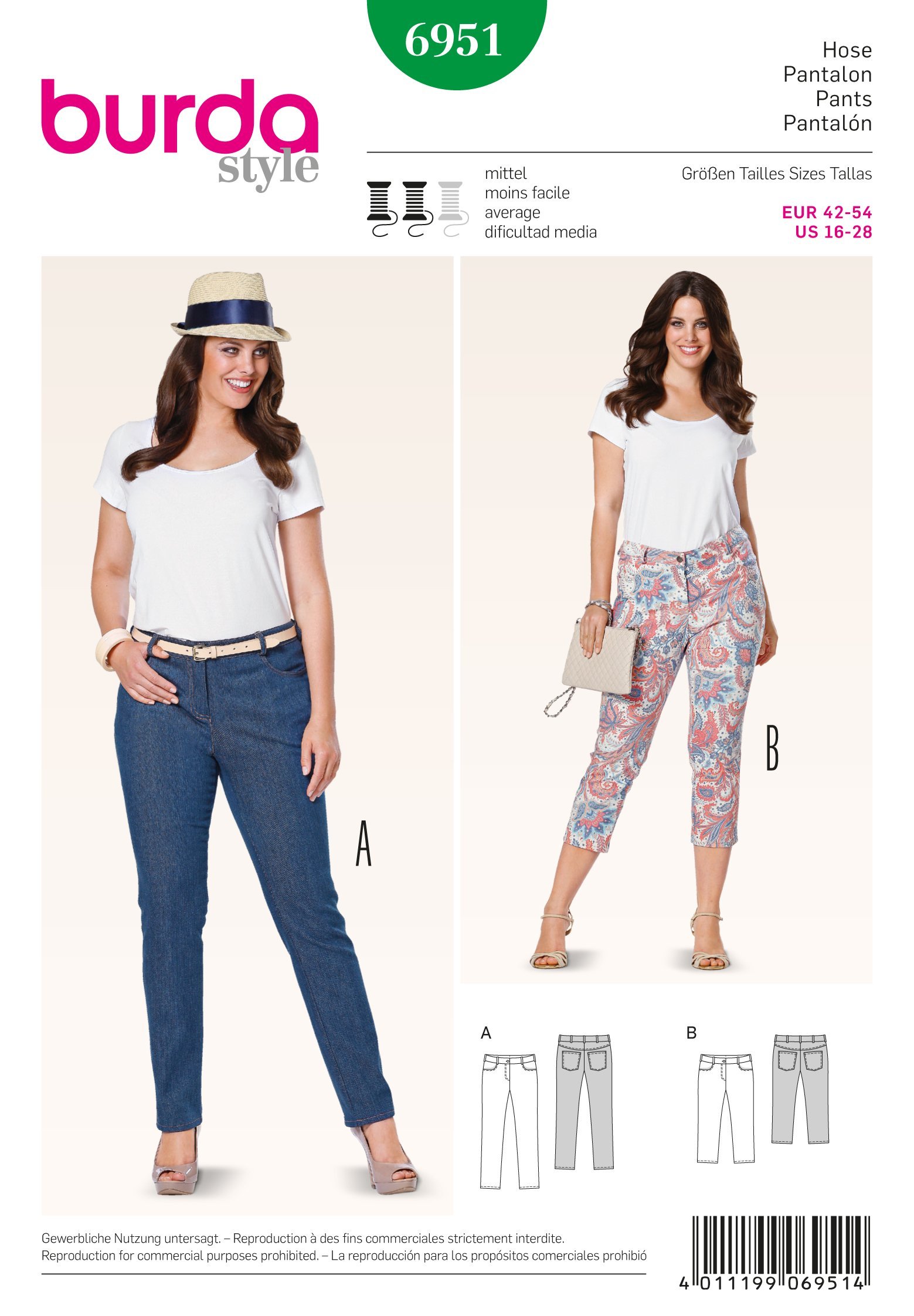 Patron Burda 6951 Pantalon