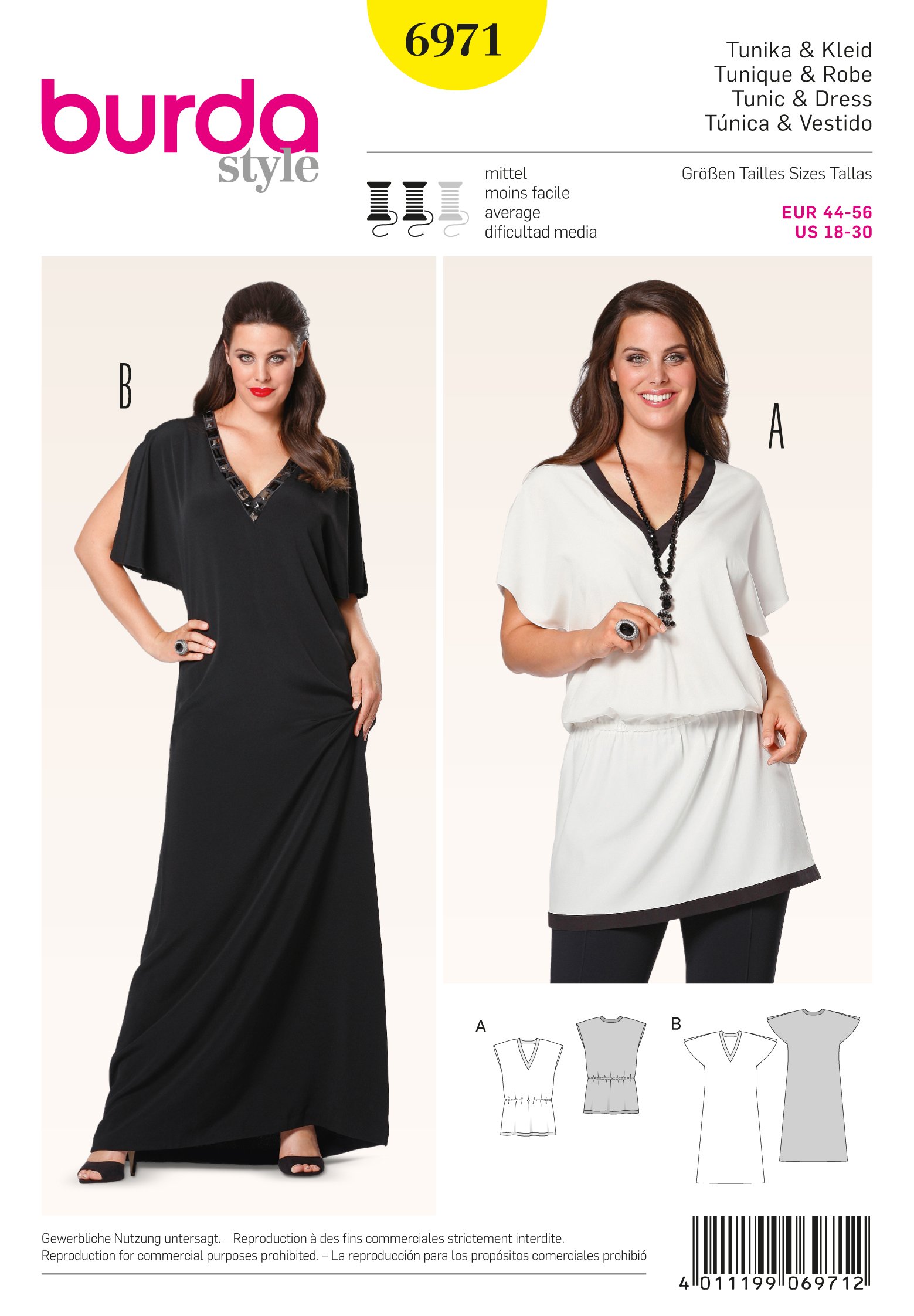 Patron Burda 6971 Tunique et robe