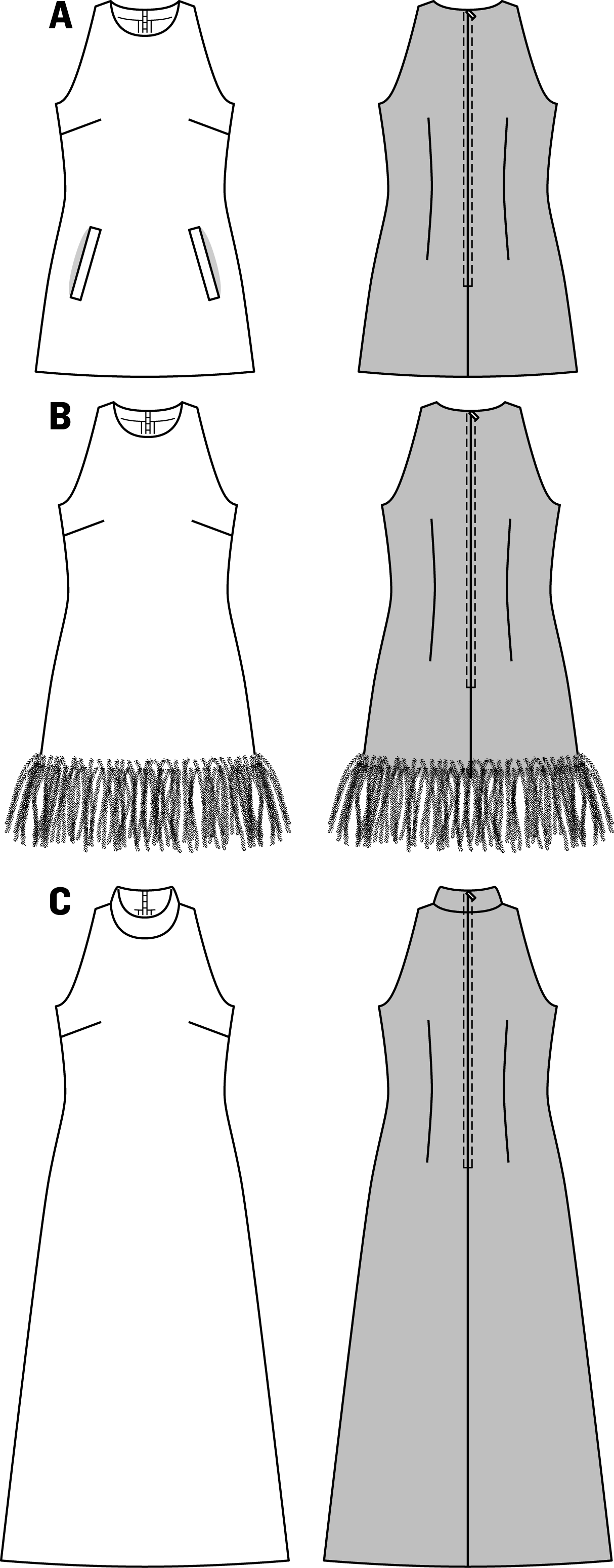 Patron Burda 7056 Robe