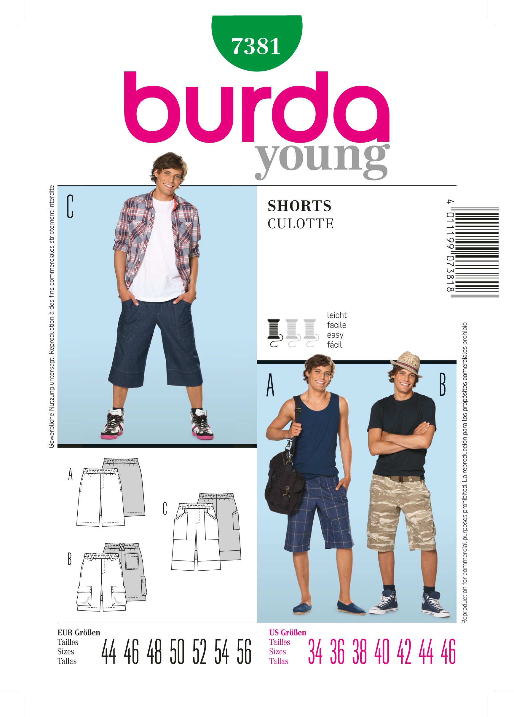 Patron Burda 7381 Short
