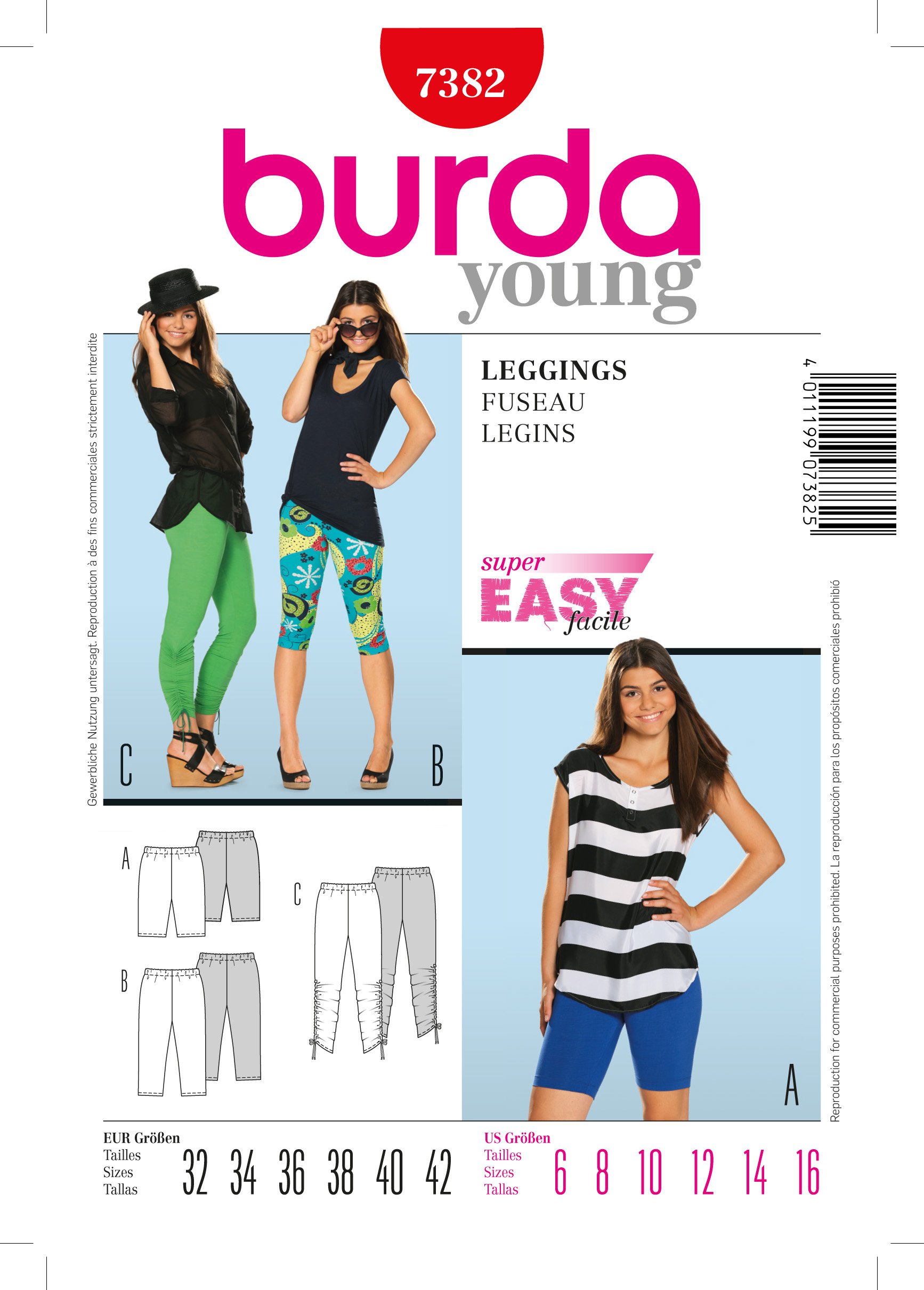 Patron Burda 7382 Fuseau