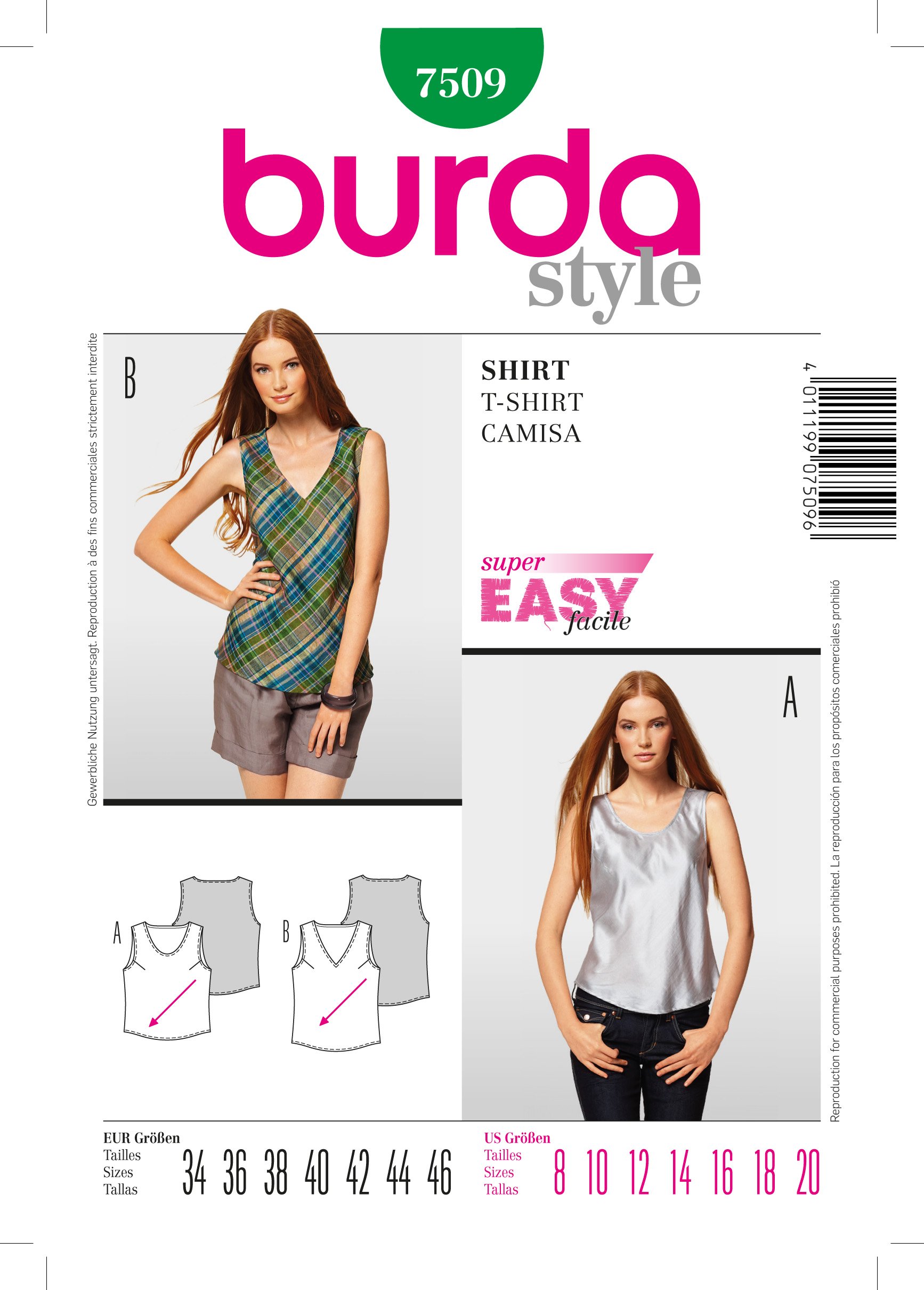Patron Burda 7509 Shirt