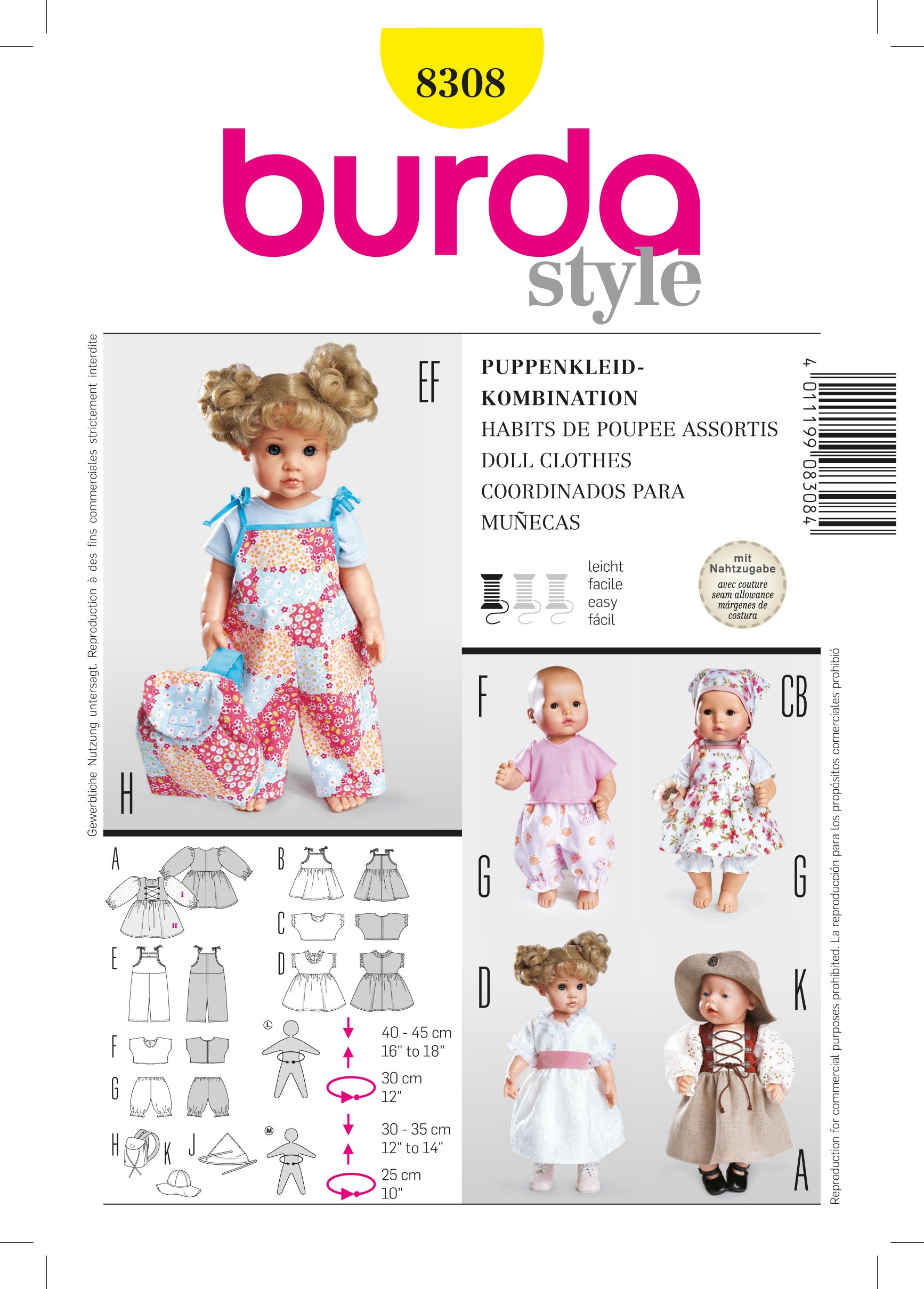 Patron Burda 8308 Coordonnés