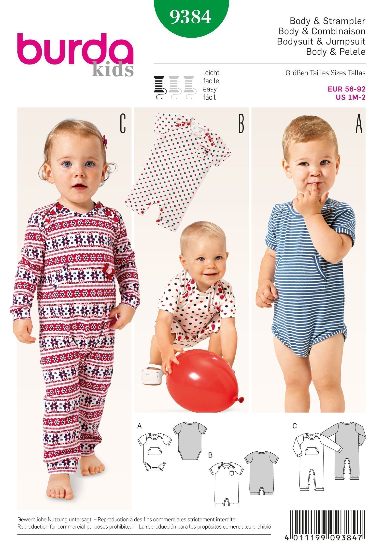 Patron Burda 9384 Body et combinaison