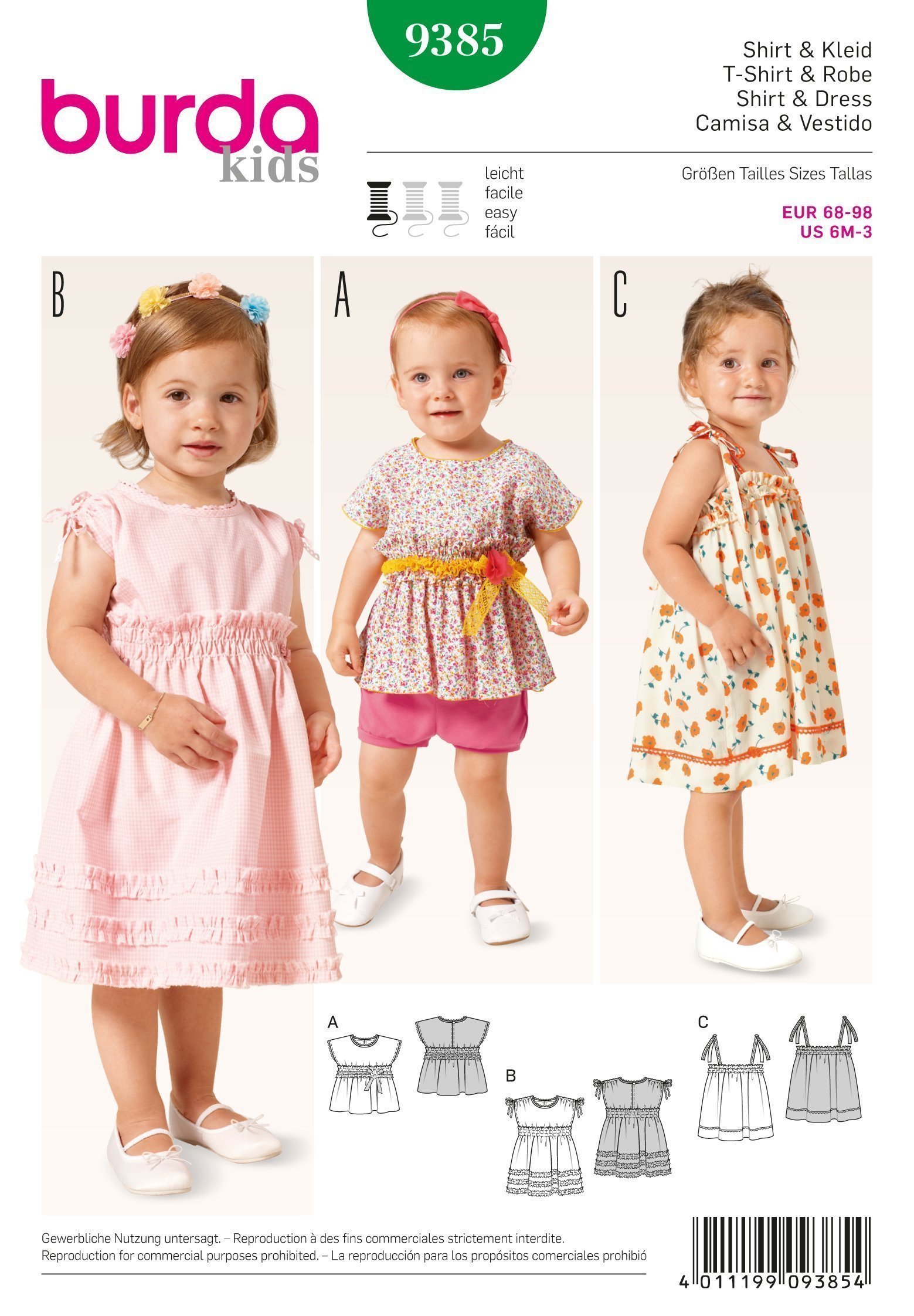 Patron Burda 9385 T-shirt et robe