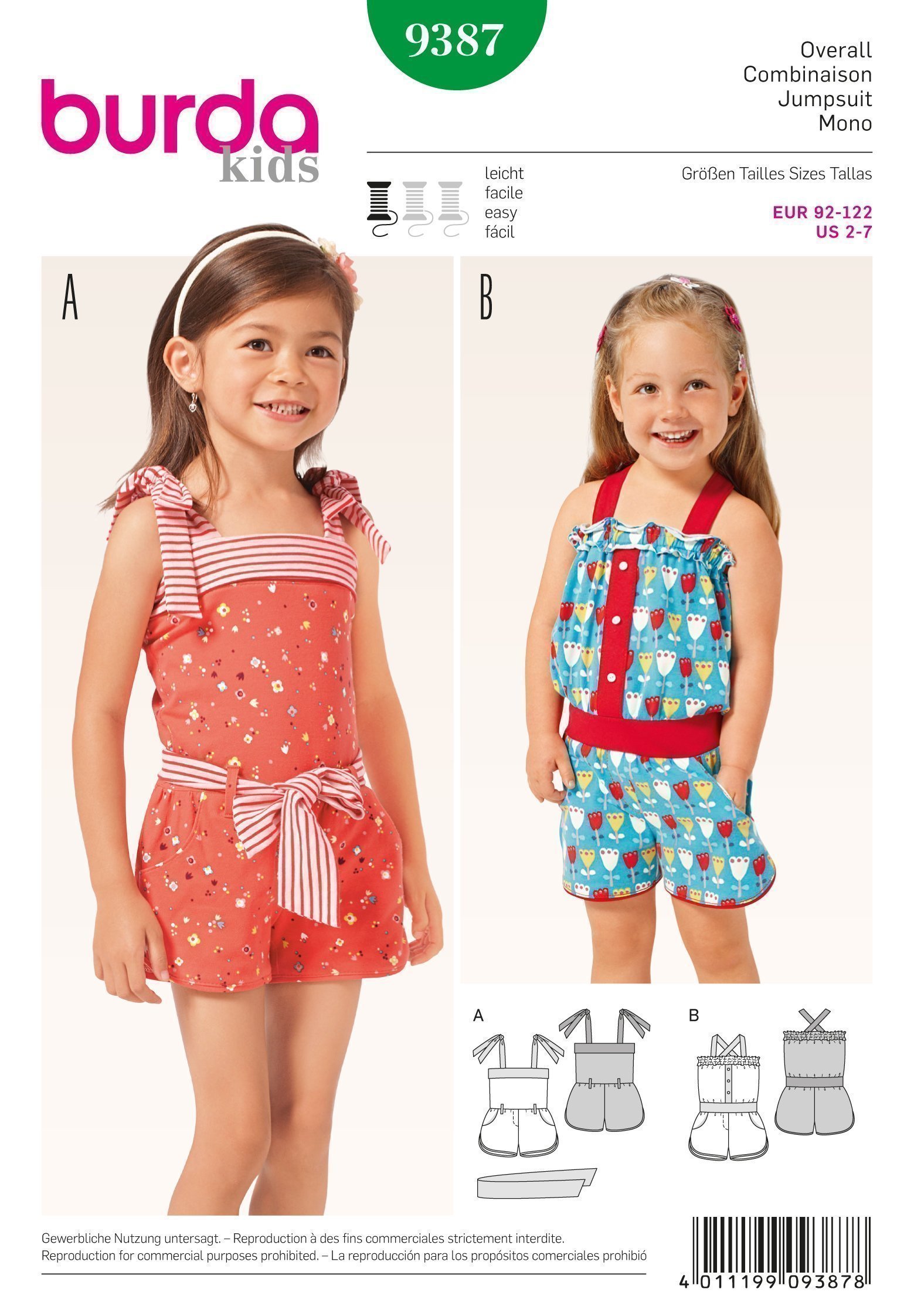 Patron Burda 9387 Combinaison