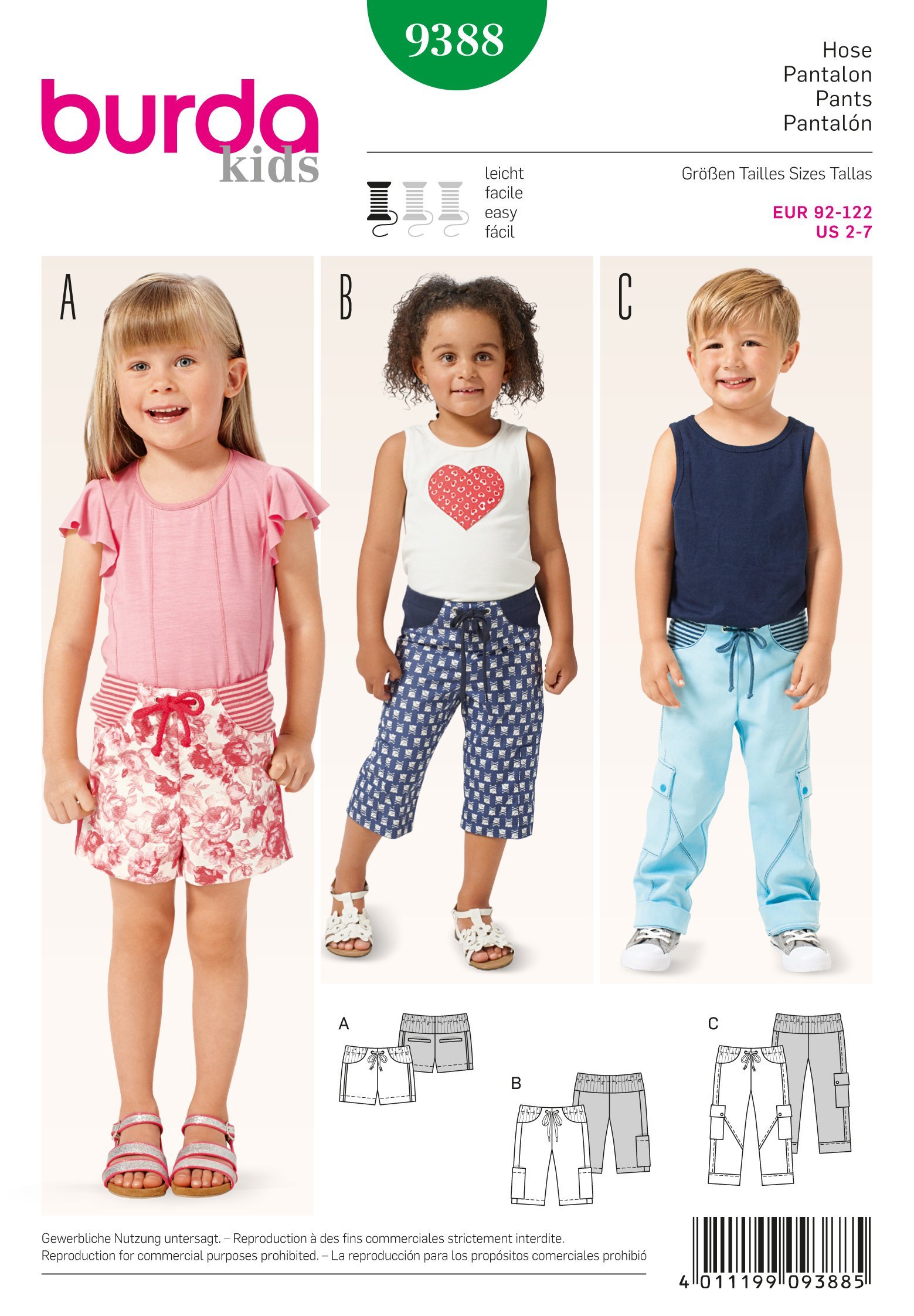 Patron Burda 9388 Pantalon