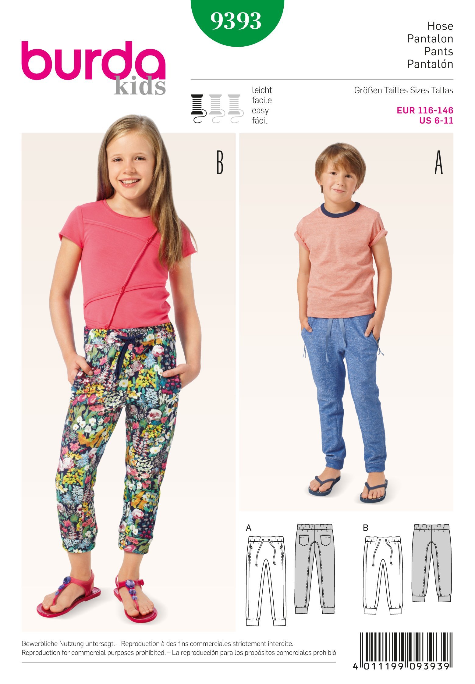 Patron Burda 9393 Pantalon