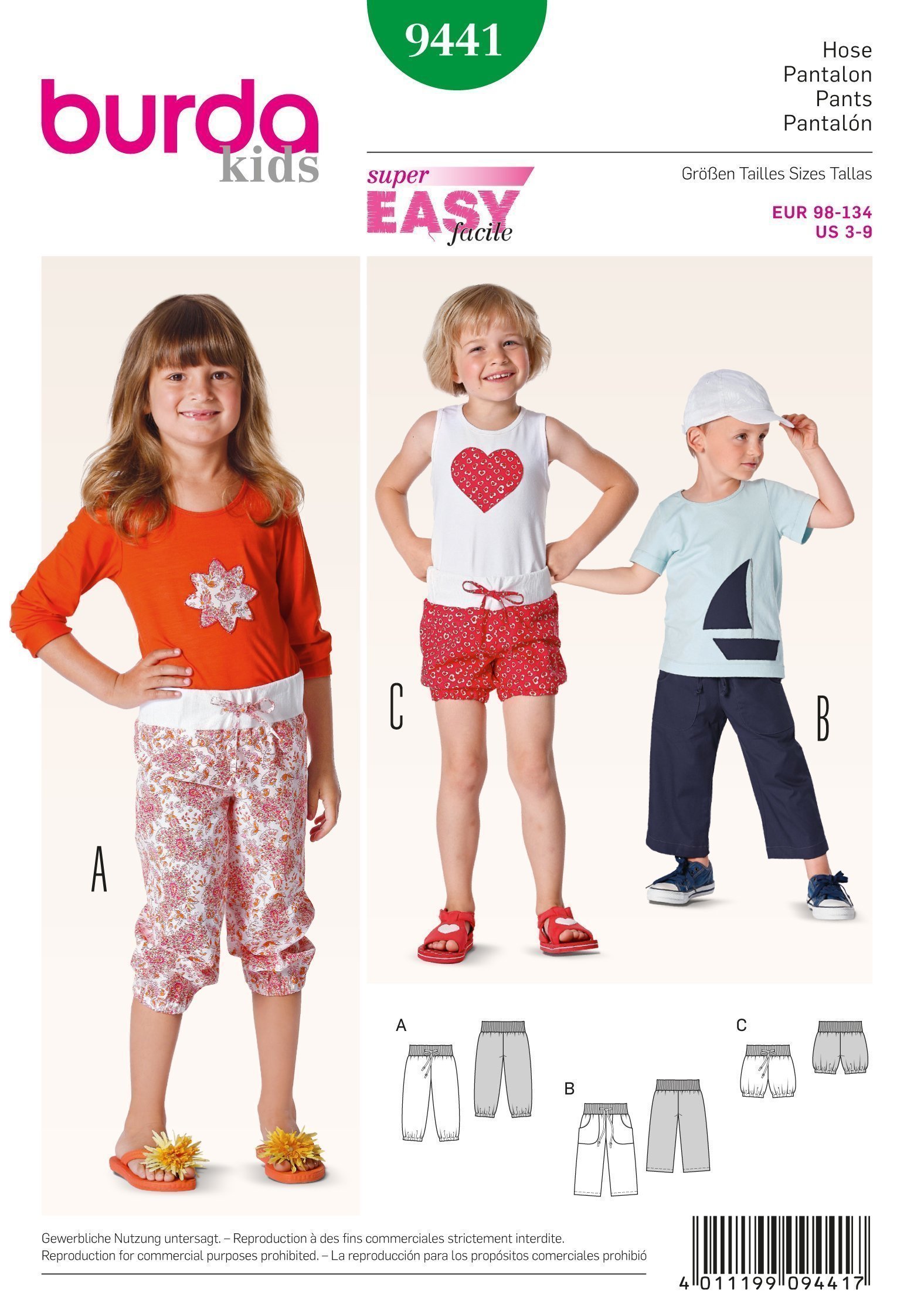 Patron Burda 9441 Pantalon