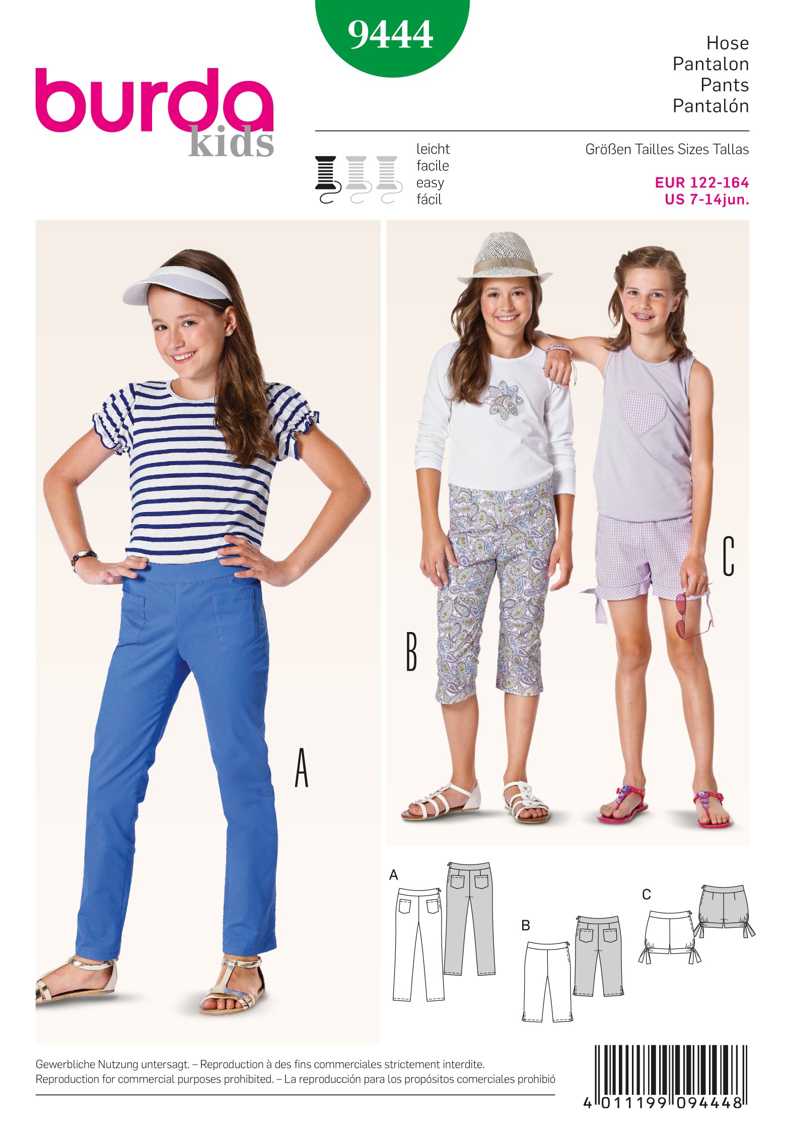 Patron Burda 9444 Pantalon