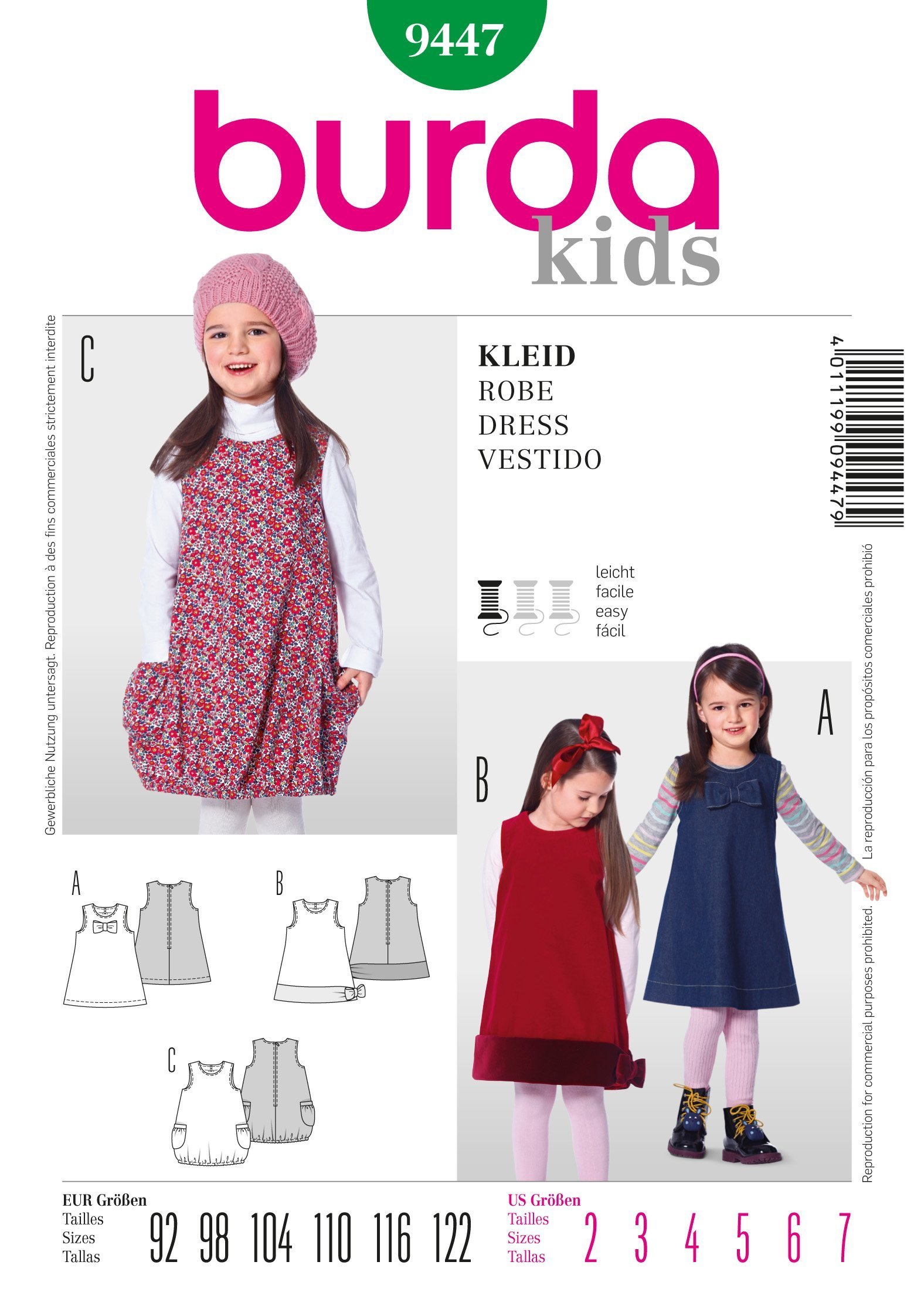 Patron Burda 9447 Robe