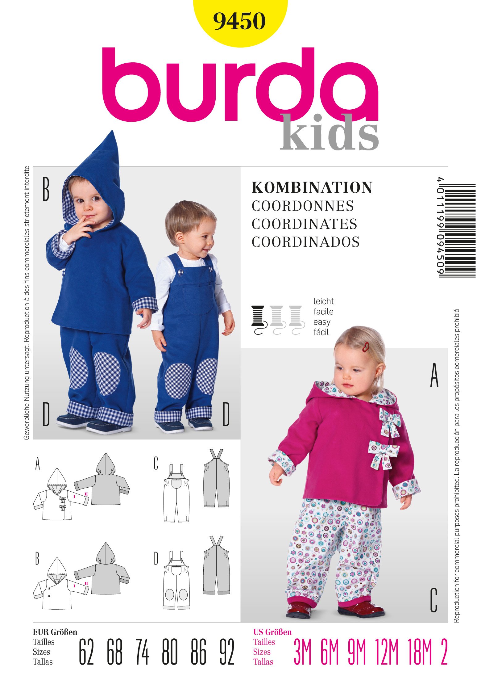 Patron Burda 9450 Coordonnés